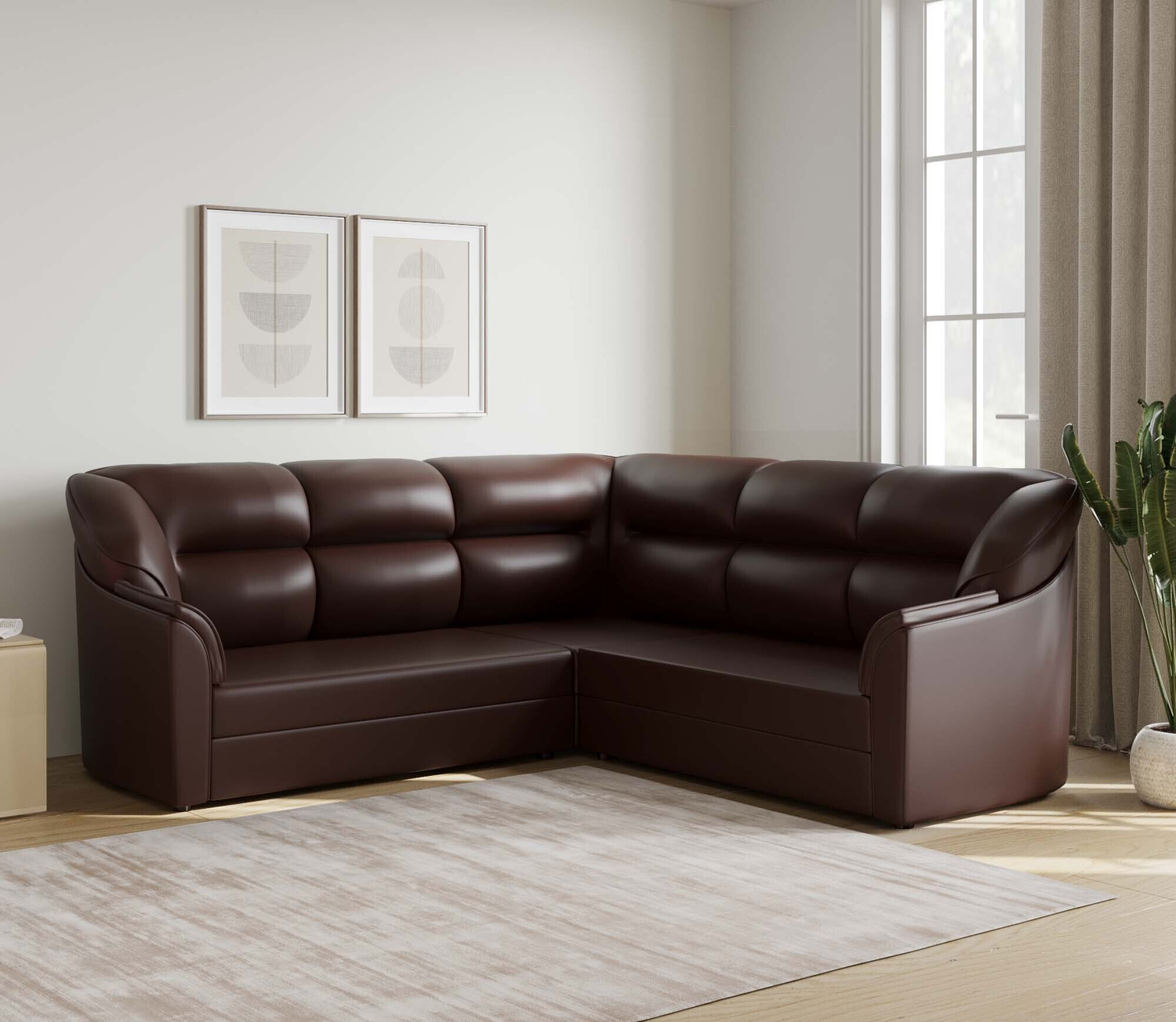 Image of Torque Leather Manual Recliner (Finish Color - Brown, Pre-assembled)