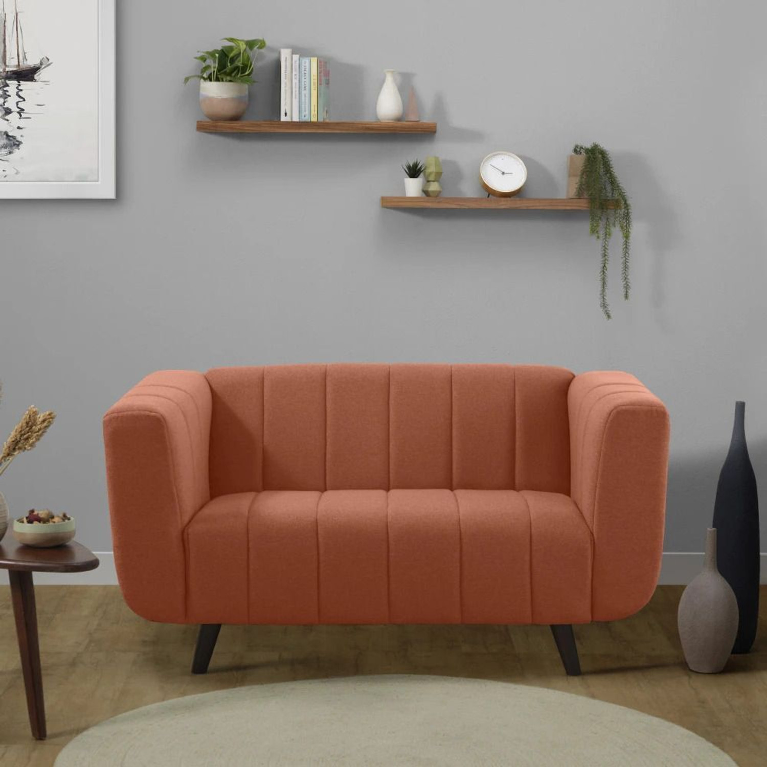 Image of Flipkart Perfect Homes Nora Fabric 4 Seater Sofa (Finish Color - Grey, DIY(Do-It-Yourself))