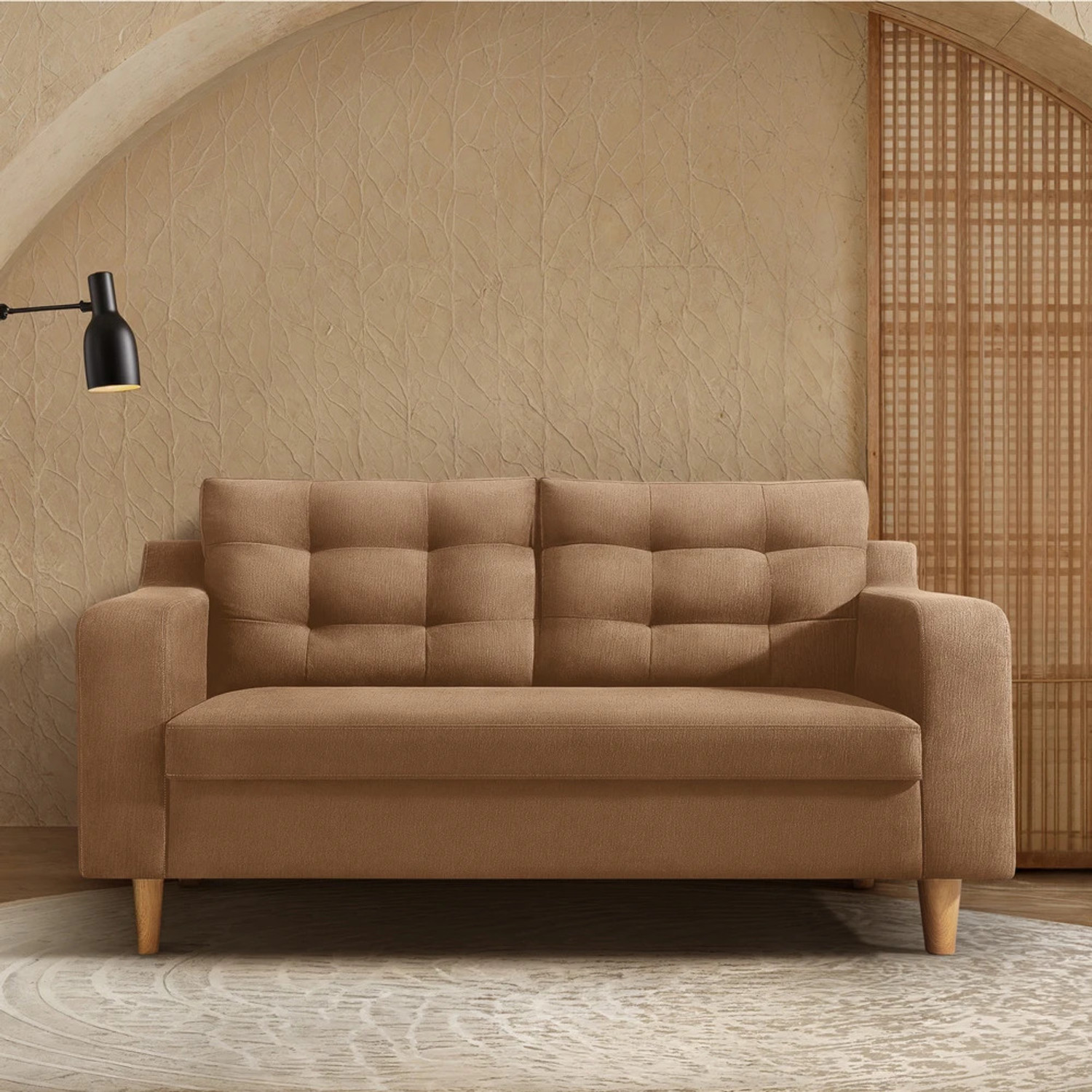 Image of Flipkart Perfect Homes NYC Fabric 4 Seater Sofa (Finish Color - Green, DIY(Do-It-Yourself))