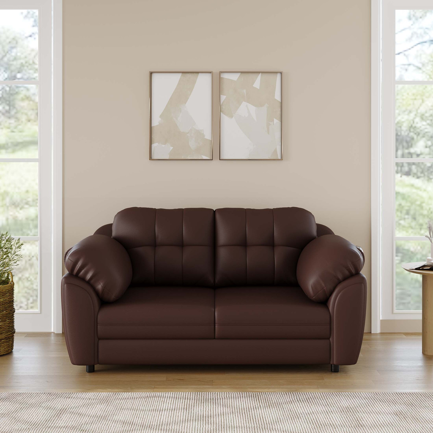 Atharv Homes Arco Leatherette 2 Seater  Sofa