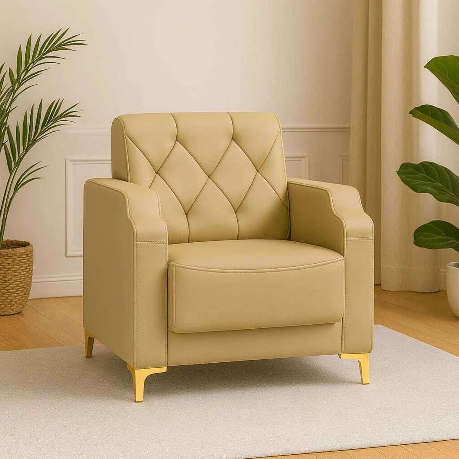 Image of Flipkart Perfect Homes Fabric Manual Recliner (Finish Color - Brown, DIY(Do-It-Yourself))