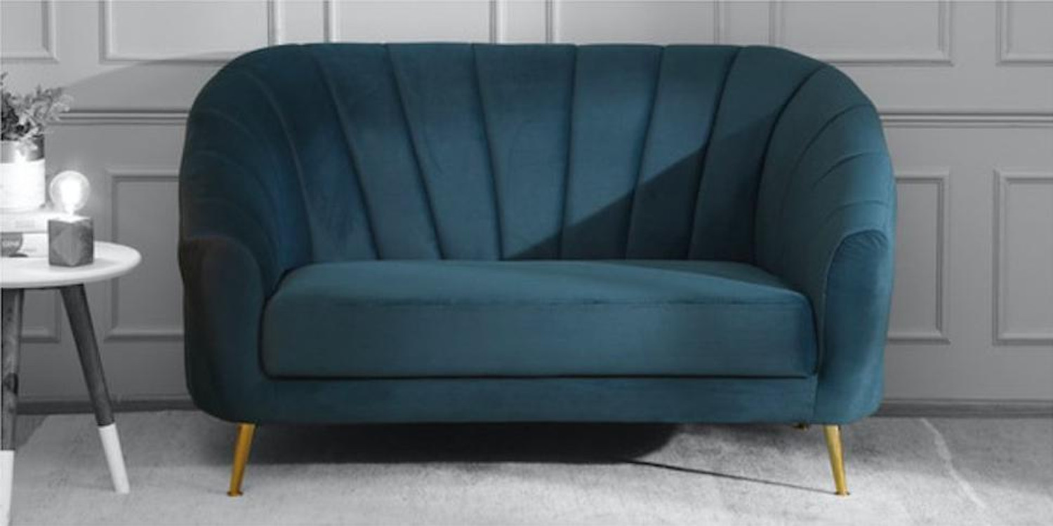 Image of RM HOME Fabric 2 Seater Sofa (Finish Color - Peach, DIY(Do-It-Yourself))