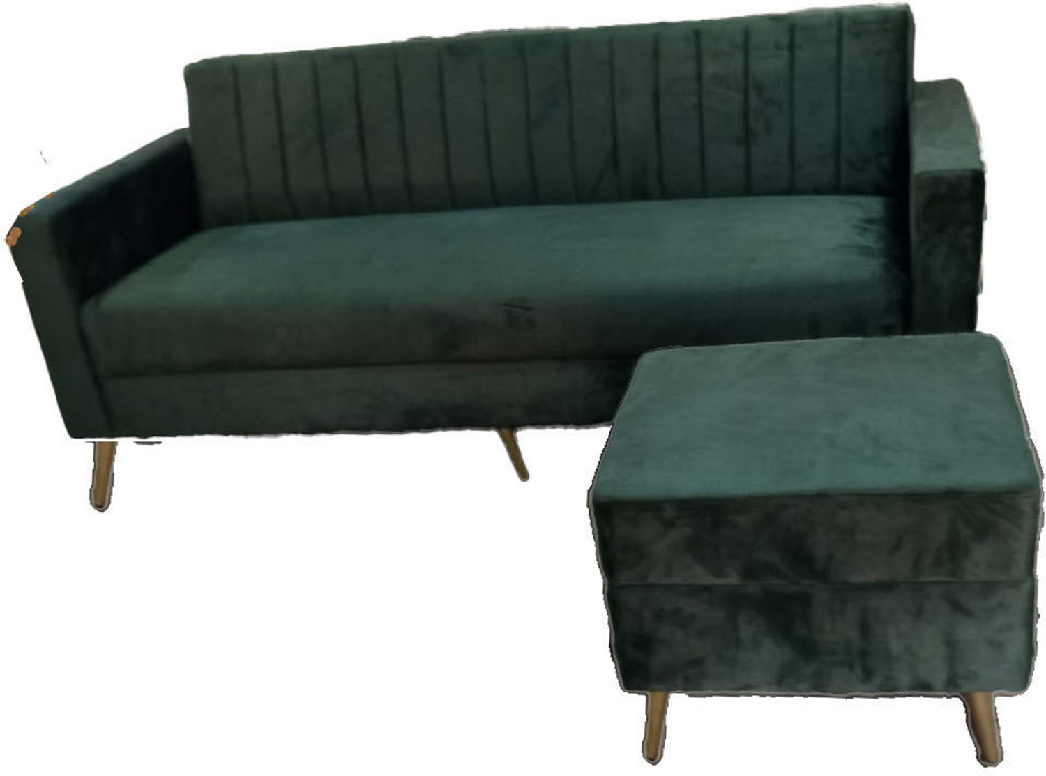 Image of SUNCROWN Monarch Sheesham wood for livingroom /bedroom /seating Fabric 3 + 2 Sofa Set (Walnut, Pre-assembled)