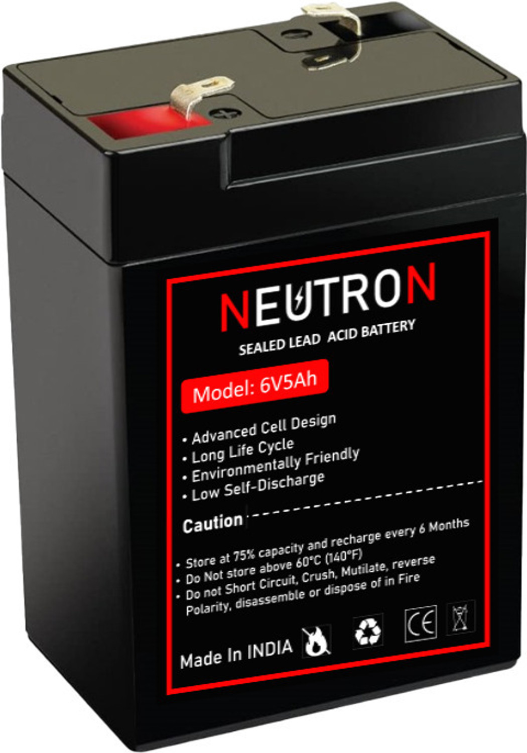 Image of Amron Quanta 12V 26AH SMF-VRLA AGM Solar Battery (12 V)