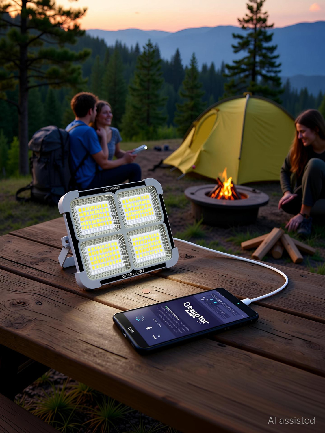 Image of Homehop 50W Lamp for Home Outdoor Indoor Garden Emergency led Waterproof Solar Light Set (Free Standing Pack of 1)