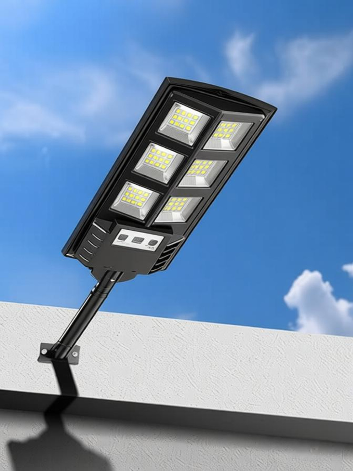 Image of Wengonvila Outdoor Solar Lamp with Remote - Auto On /Off, Multiple Modes Solar Light Set (Wall Mounted Pack of 1)