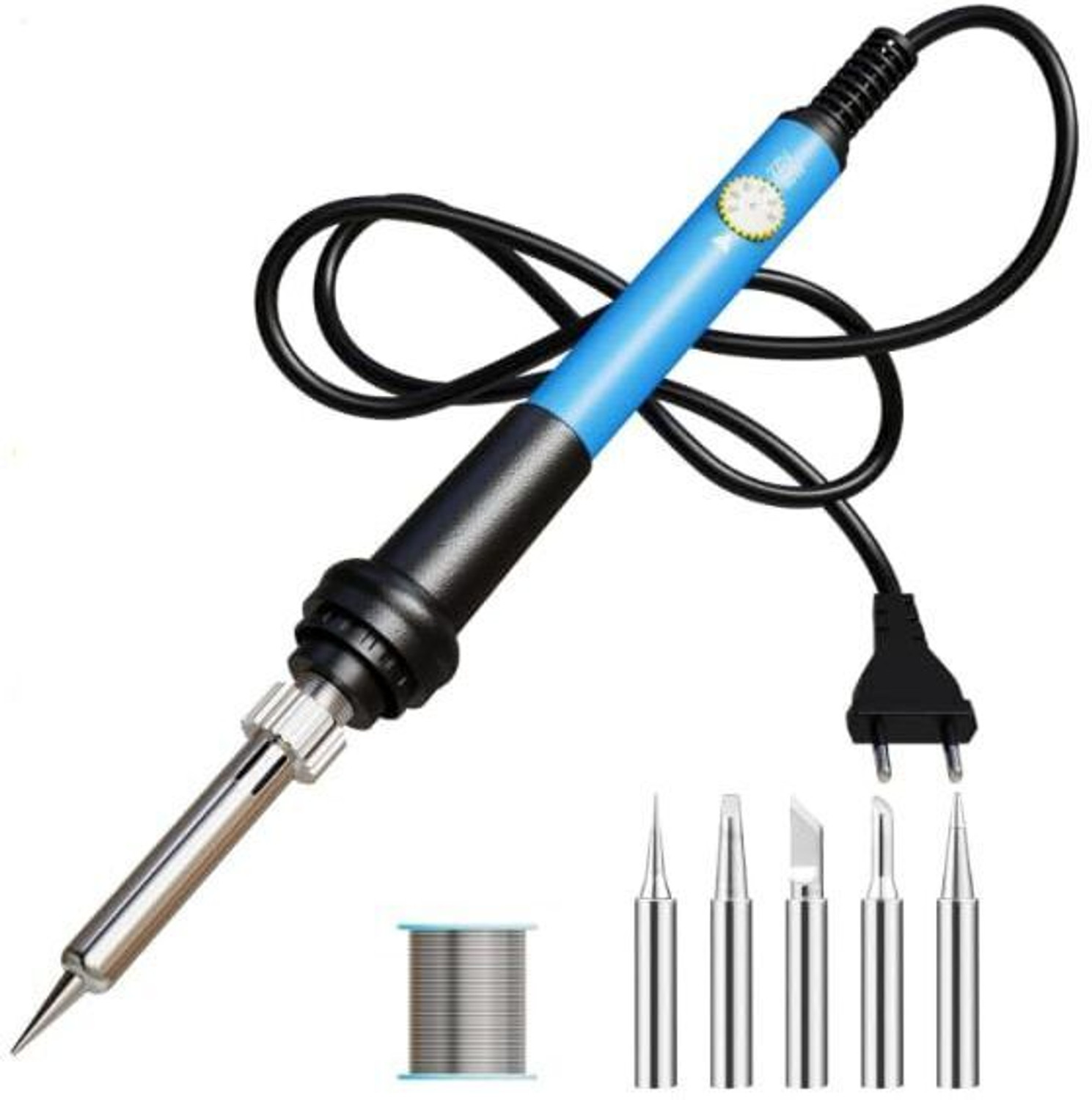 Image of VMTRONIX 3-in-1 60W Adjustable Temperature Soldering Iron Kit | For DIY & PCB Repair | 60 W Temperature Controlled (Pointed Tip)