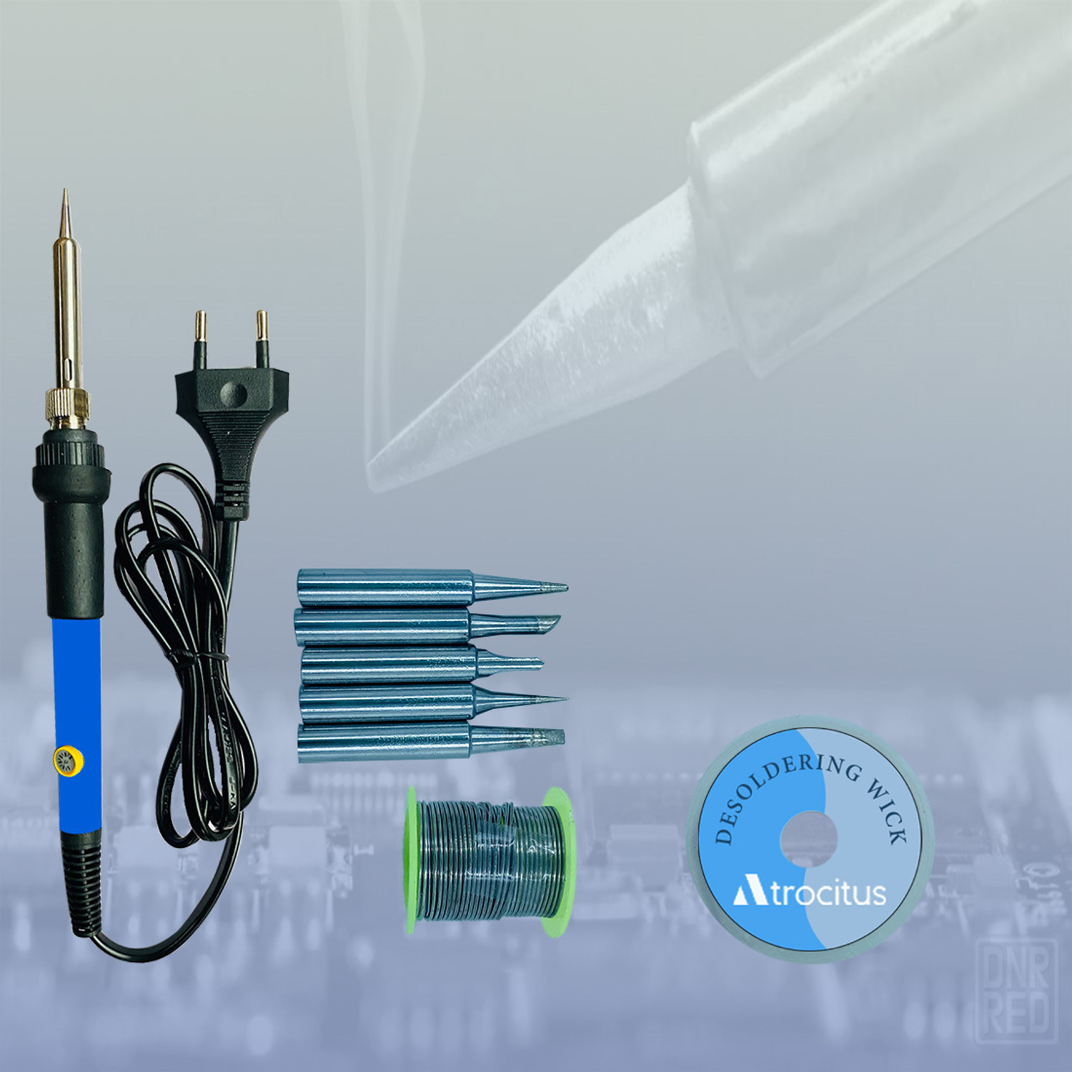 Image of Samcon REWORK MICRO SOLDERING IRON STATION 12 W Temperature Controlled (Pointed Tip)