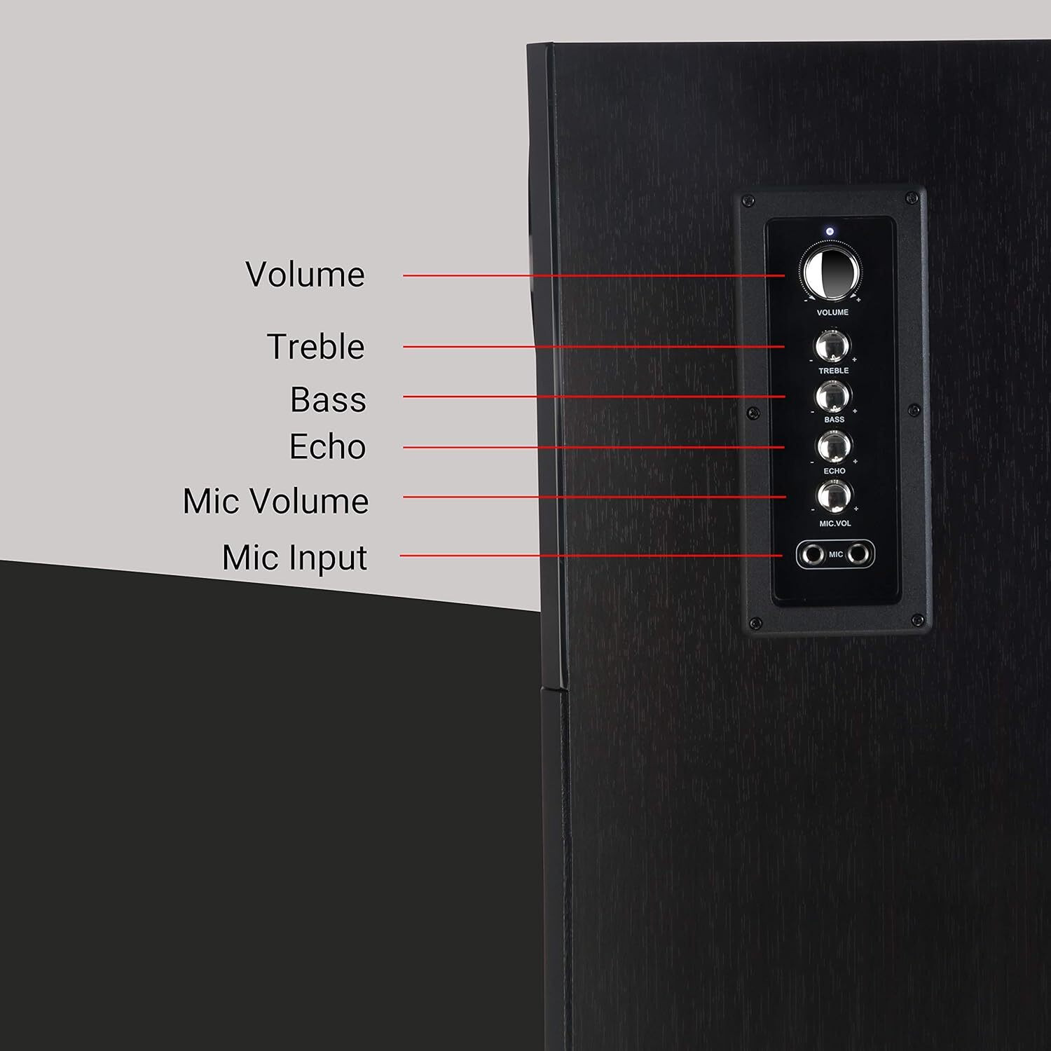 Image of ZEB -BT9500RUCF 100 Watt Wireless Bluetooth Tower Speaker (Black) Speaker Mount