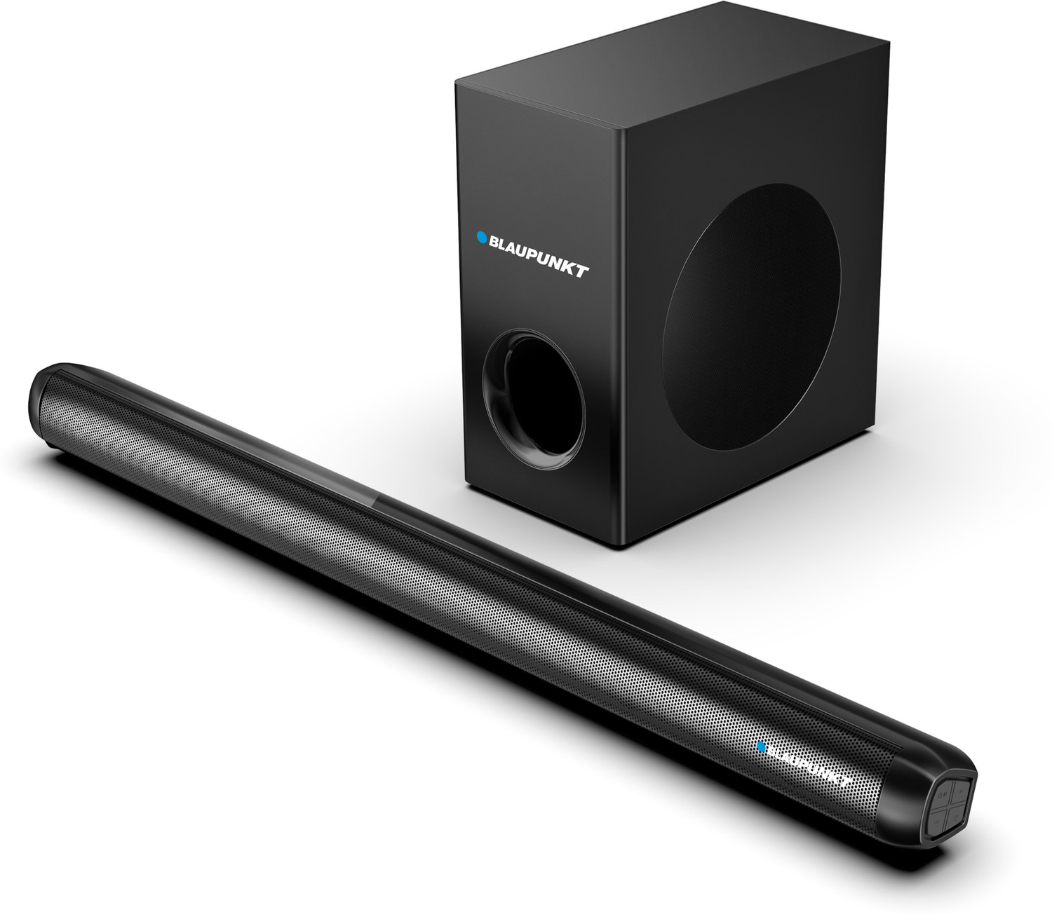 Image of Blaupunkt SBW Chicago 20 Soundbar I HDMI-ARC I Bluetooth I AUX I USB 120 W Bluetooth Home Audio Speaker (Black, 2.1 Channel)