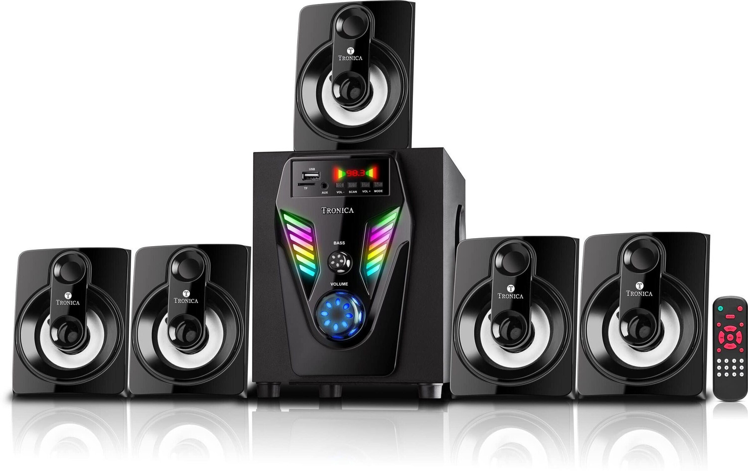 Image of TRONICA 1501 55 W Bluetooth Home Audio Speaker (Black, 2.1 Channel)
