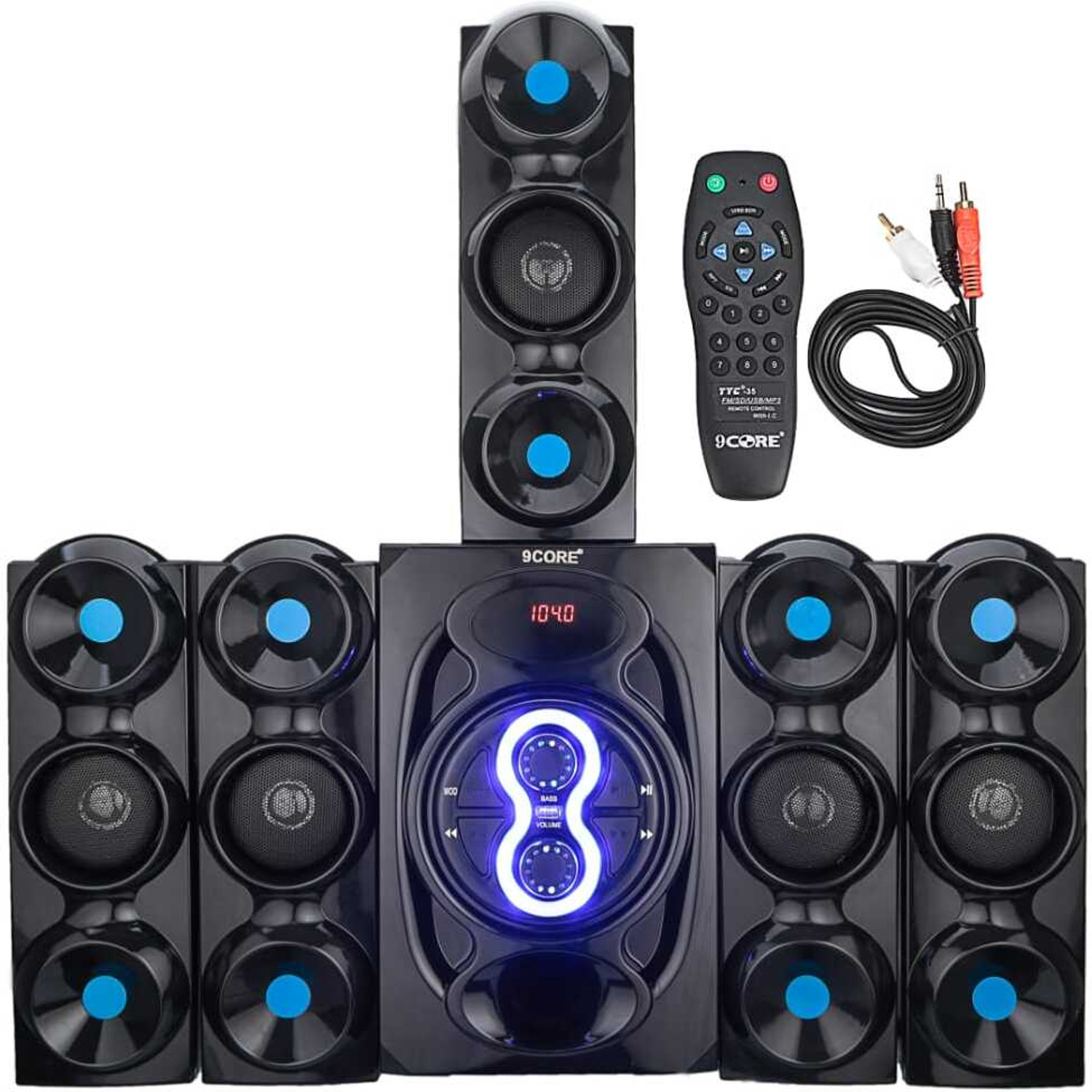 Image of T-Series M-4456BT 4.1 Channel Bluetooth Multimedia Speaker System (Black) 40 W Bluetooth Home Theatre (Black, 4.1 Channel)