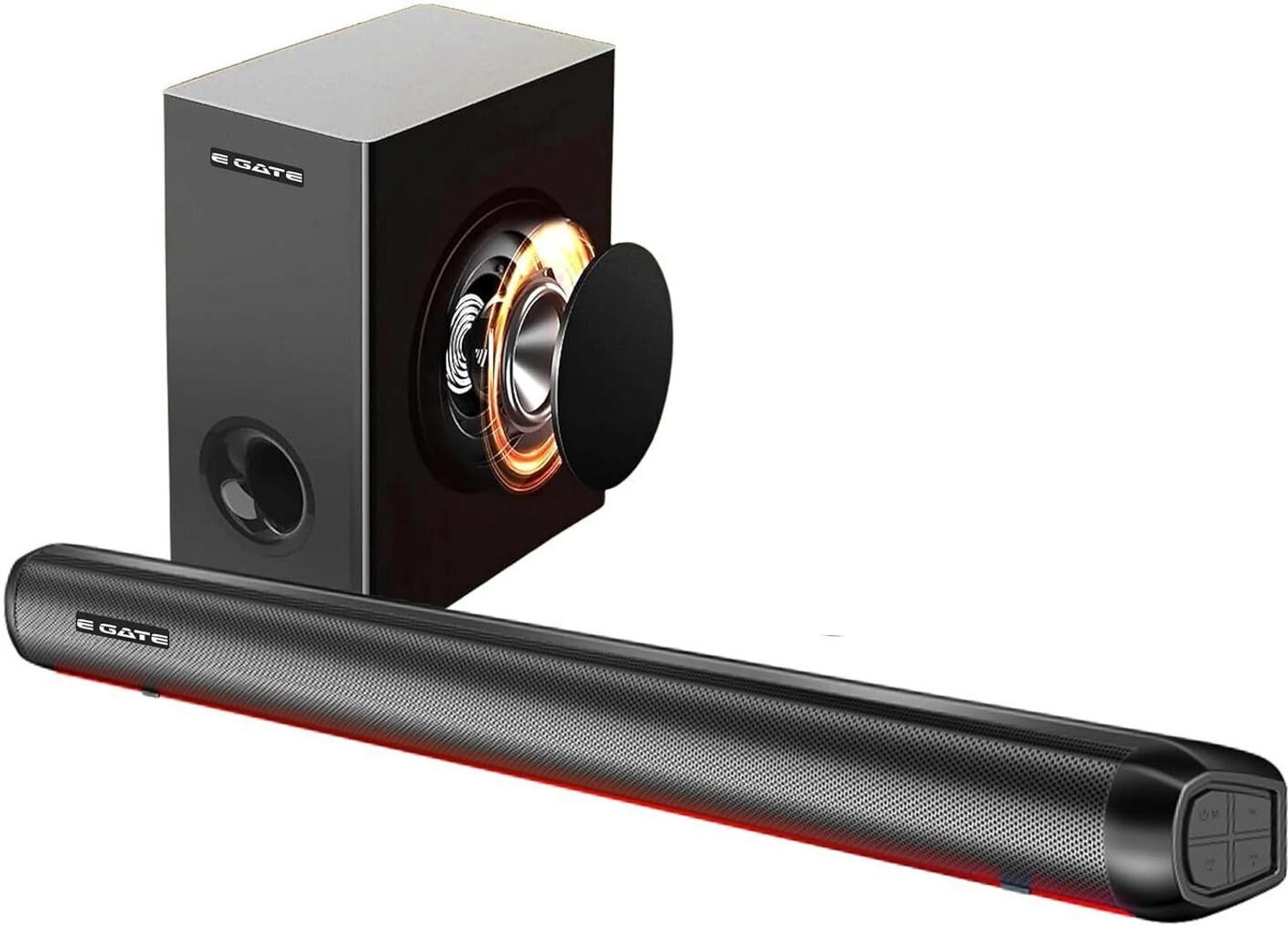 Image of Blaupunkt SBW Chicago 20 Soundbar I HDMI-ARC I Bluetooth I AUX I USB 120 W Bluetooth Home Audio Speaker (Black, 2.1 Channel)
