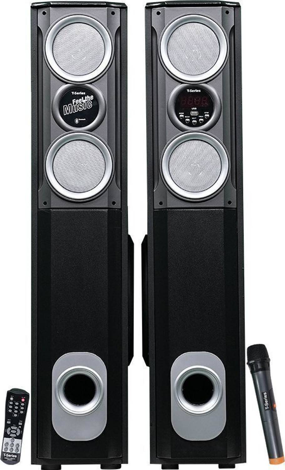 Image of T-Series M-4456BT 4.1 Channel Bluetooth Multimedia Speaker System (Black) 40 W Bluetooth Home Theatre (Black, 4.1 Channel)