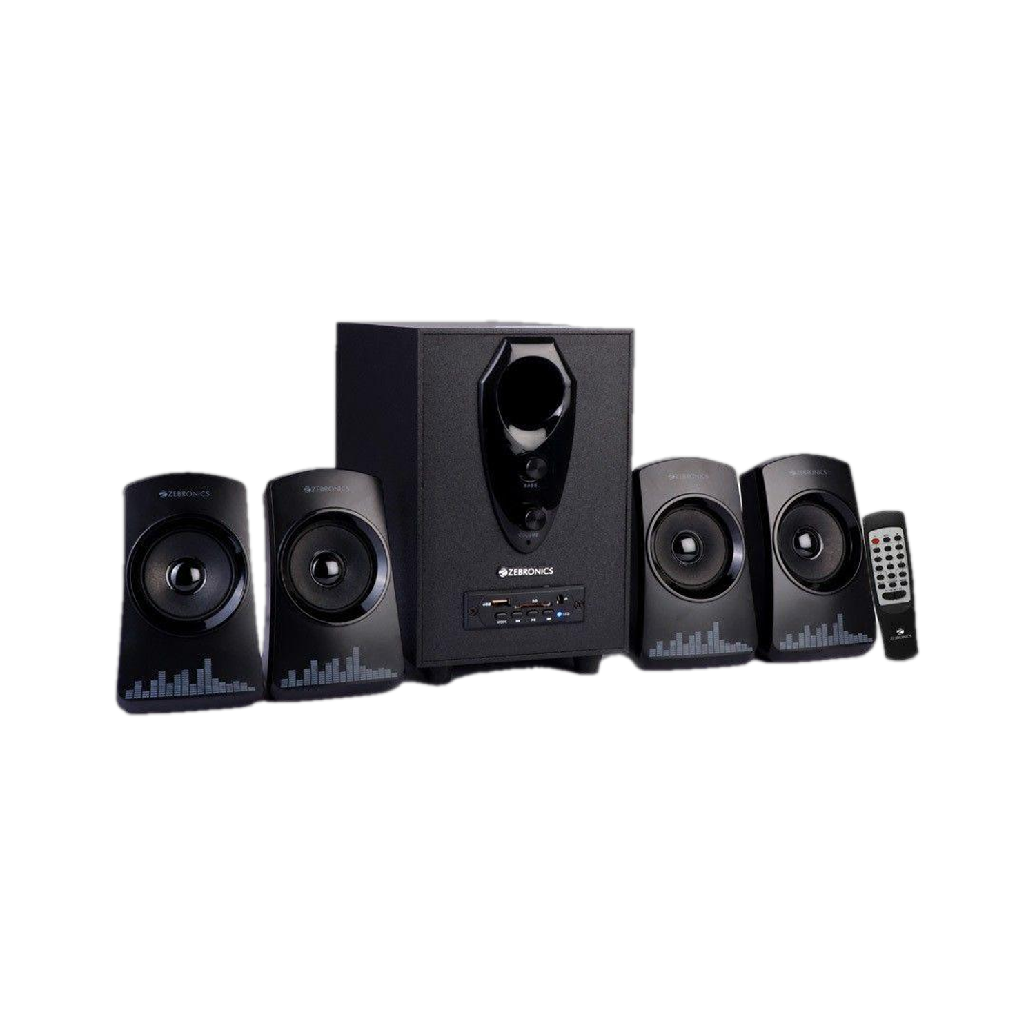 ZEBRONICS ZEB-FEEL 4 60W Bluetooth Speaker (Black, 4.1 Channel) - Image 1
