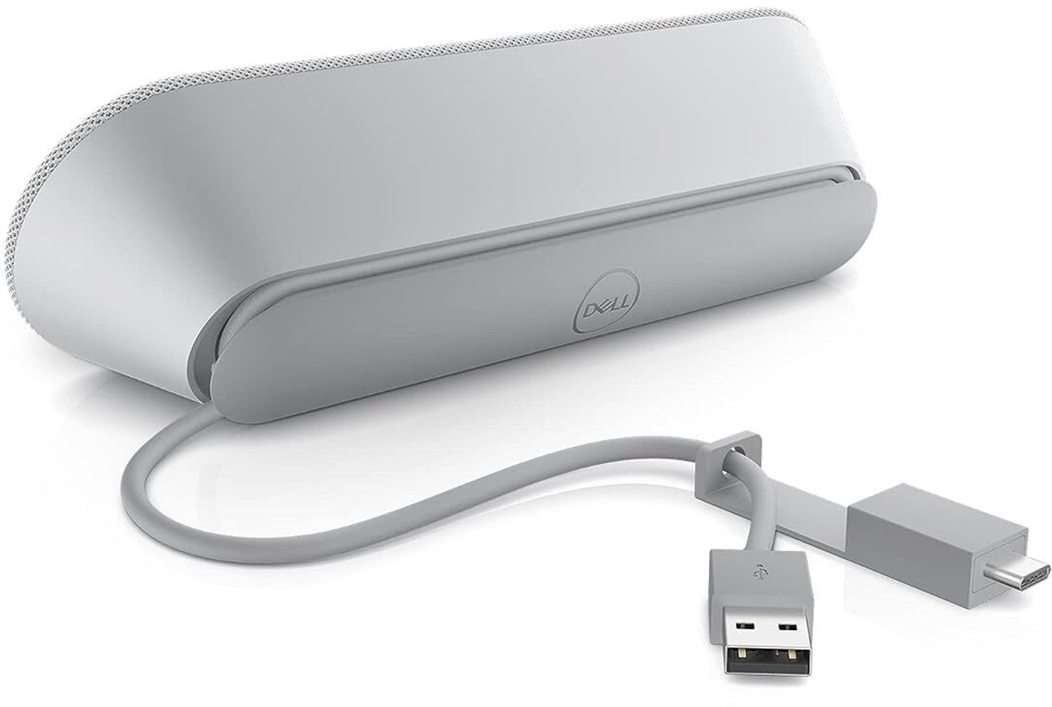 Image of DELL Speakerphone-SP3022 with AI Noise Cancellation wired Laptop /Desktop Speaker (Silver, Stereo Channel)