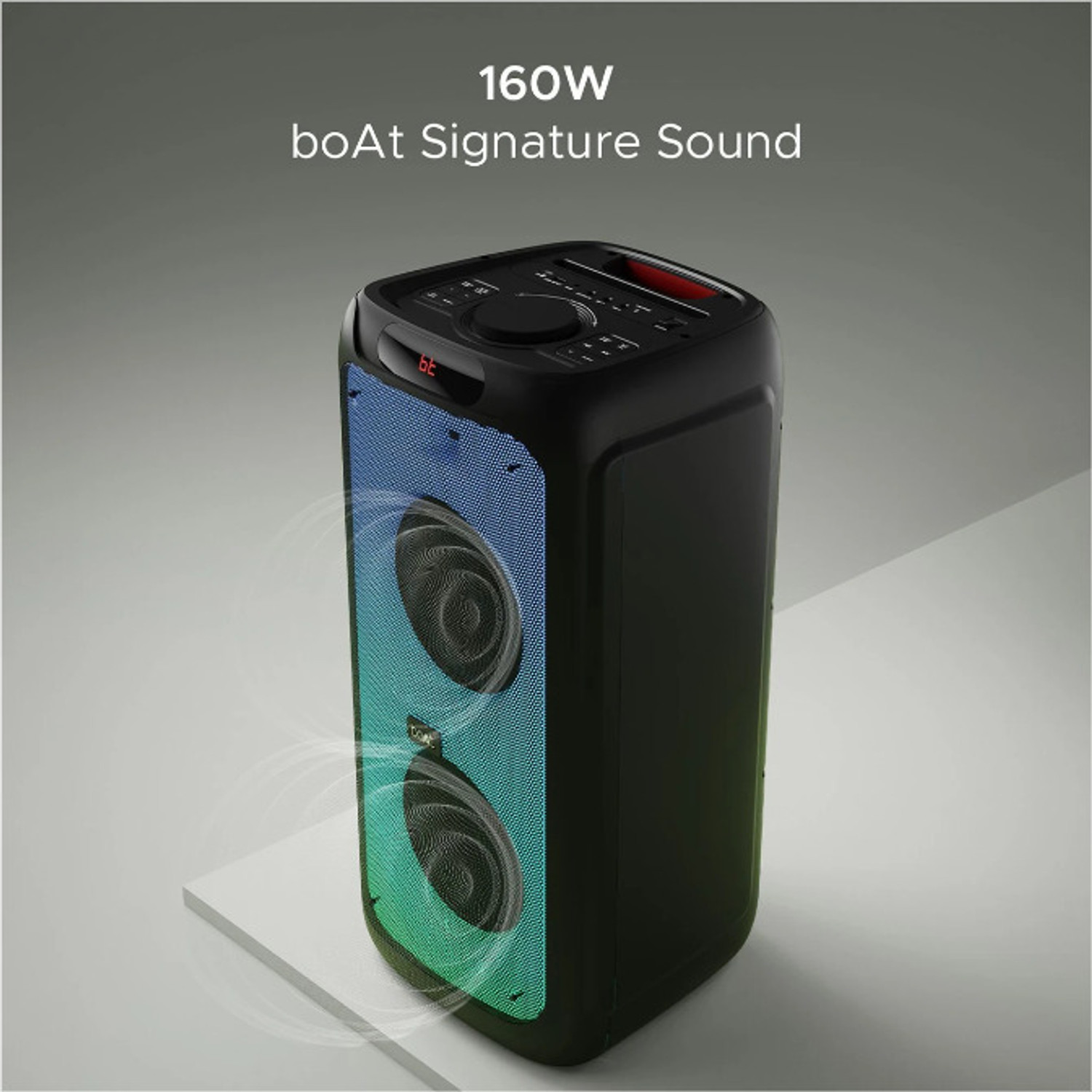 Image of boAt Partypal 390 /PartyPal 400 159 W Bluetooth Speaker (Space Black, Mono Channel)