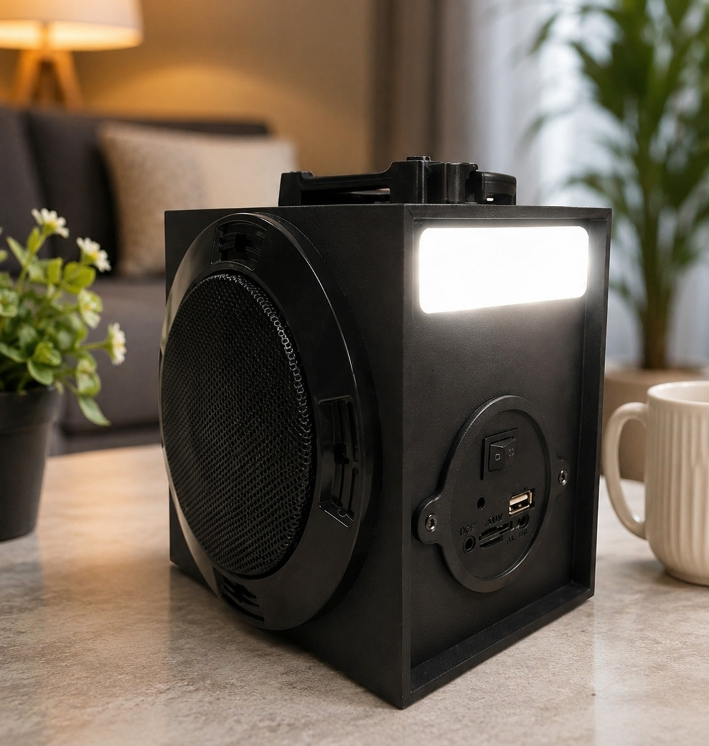 Image of NS WORLD EchoMax Ultra Wireless Bluetooth Portable Speaker RGB Light,USB,TF & Loud Bass 8 W Bluetooth PA Speaker (Black, 2.0 Channel)