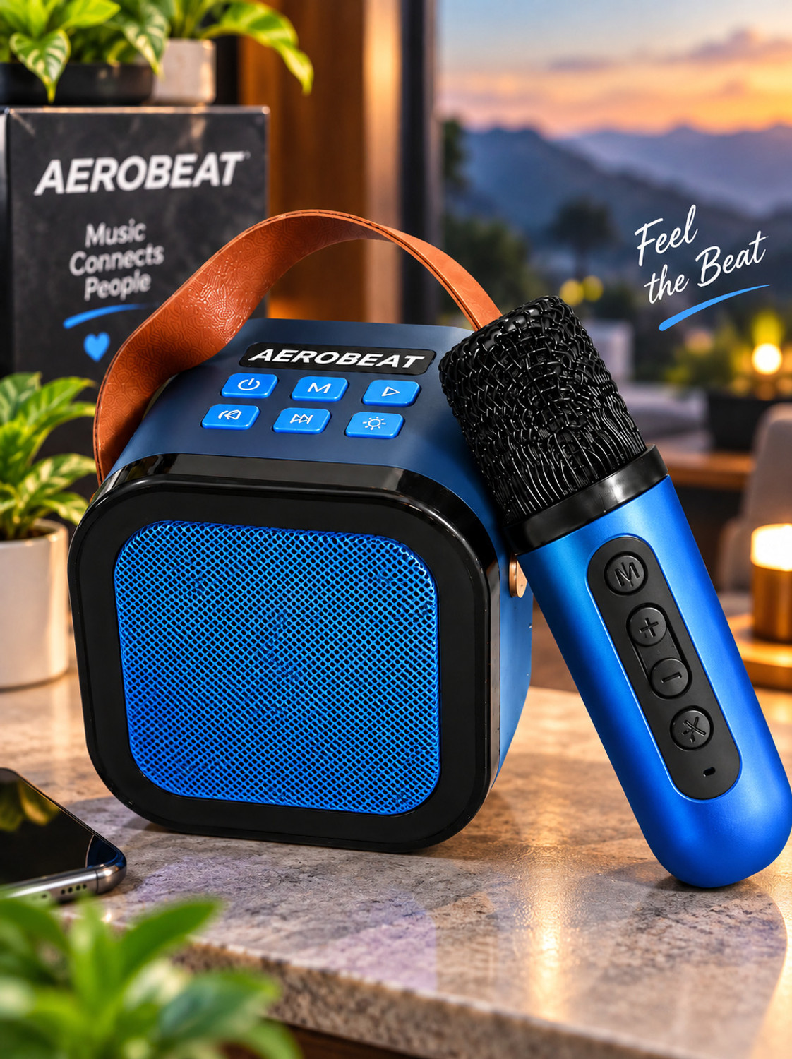 AEROBEAT SP782 5W Bluetooth Speaker (Blue) - Image 1