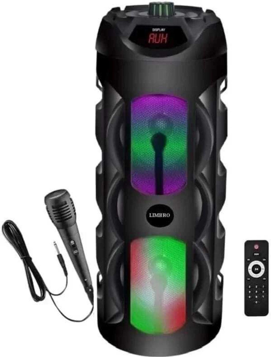Image of MZ M303 (PORTABLE BLUETOOTH SPEAKER) Dynamic Thunder Sound, 1200mAh Battery Karaoke 10 W Bluetooth Party Speaker (Black, Stereo Channel)