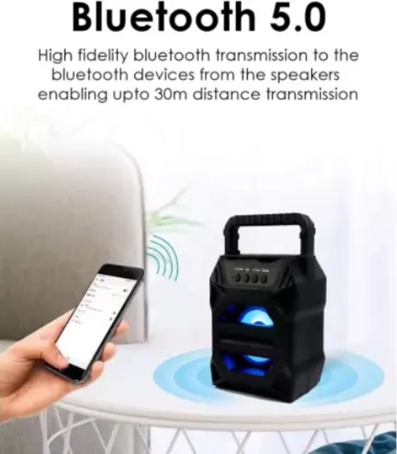 Image of artis BT912 Wireless Trolley Speaker with USB /FM /TF card Reader /AUX In /Mic In 60 W Portable Bluetooth Party Speaker (Black, Stereo Channel)