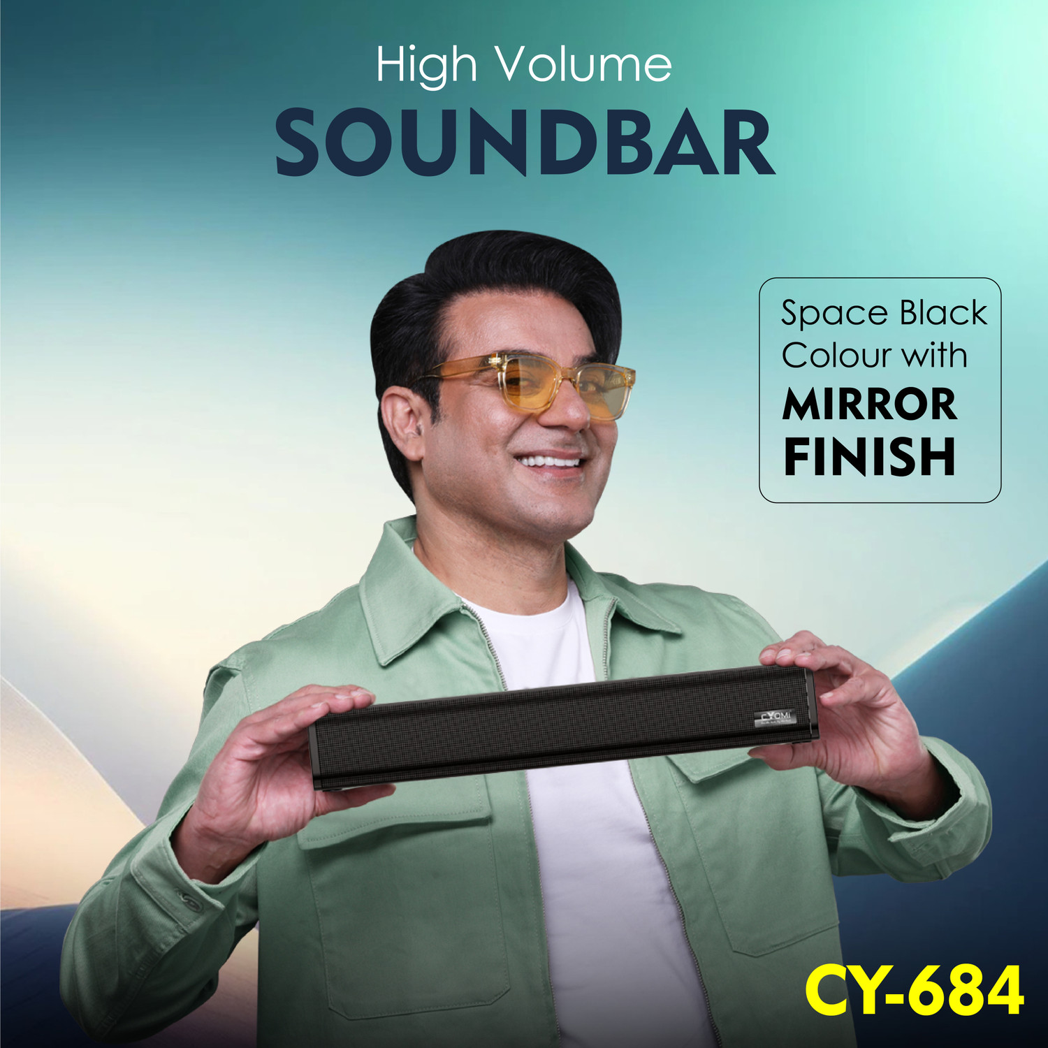 Image of CYOMI CY 684 v5.1 Wireless Sound bar Speaker with 8Hr Playtime 10 W Bluetooth Soundbar (Black, 5.1 Channel)