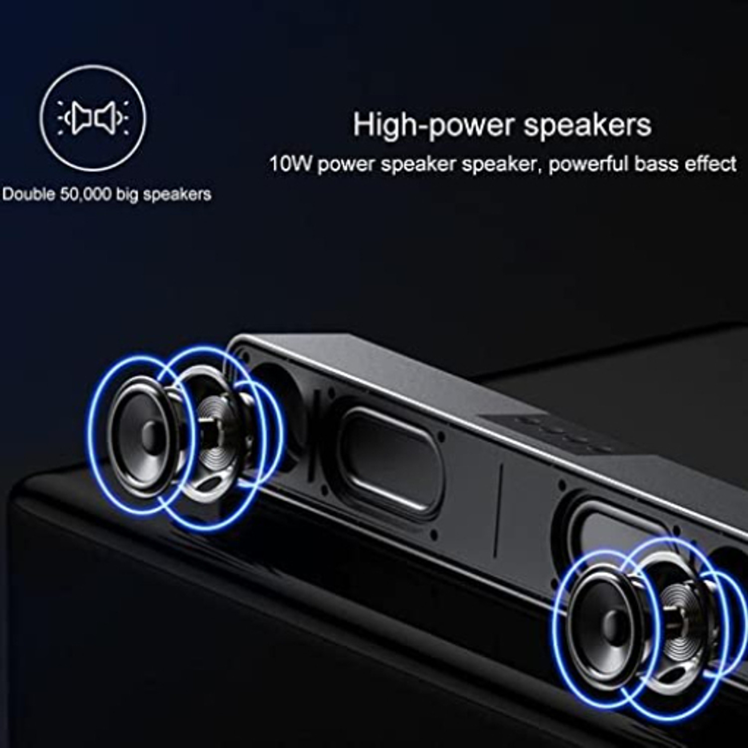 Image of GUGGU sar 859A Wireless E91 Bluetooth Smart Soundbar TV Speaker HomeDesktop Speaker 48 W Bluetooth Soundbar (Black, 4.1 Channel)