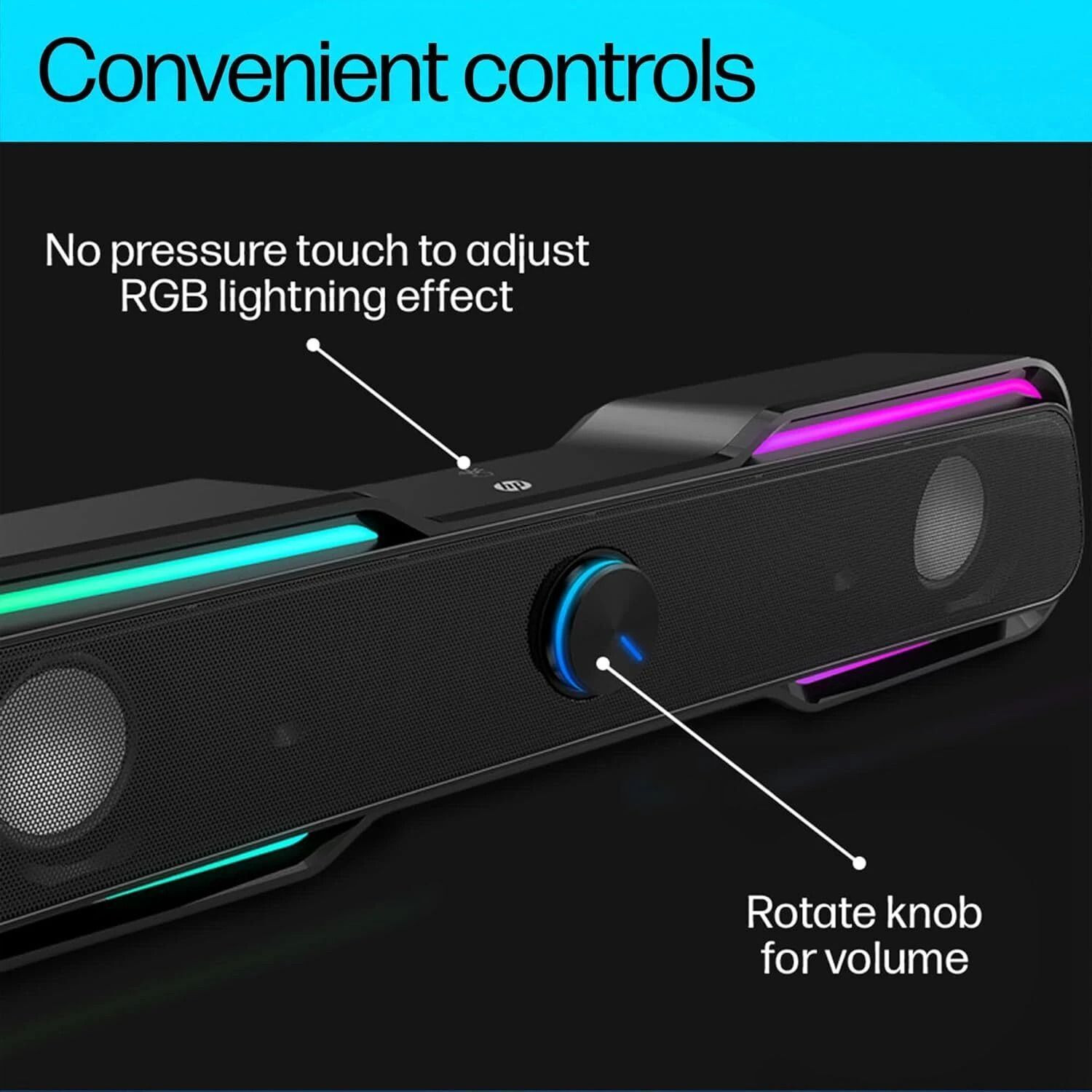 Image of HP DHE-6002 4 W Soundbar (Black, 2.0 Channel)