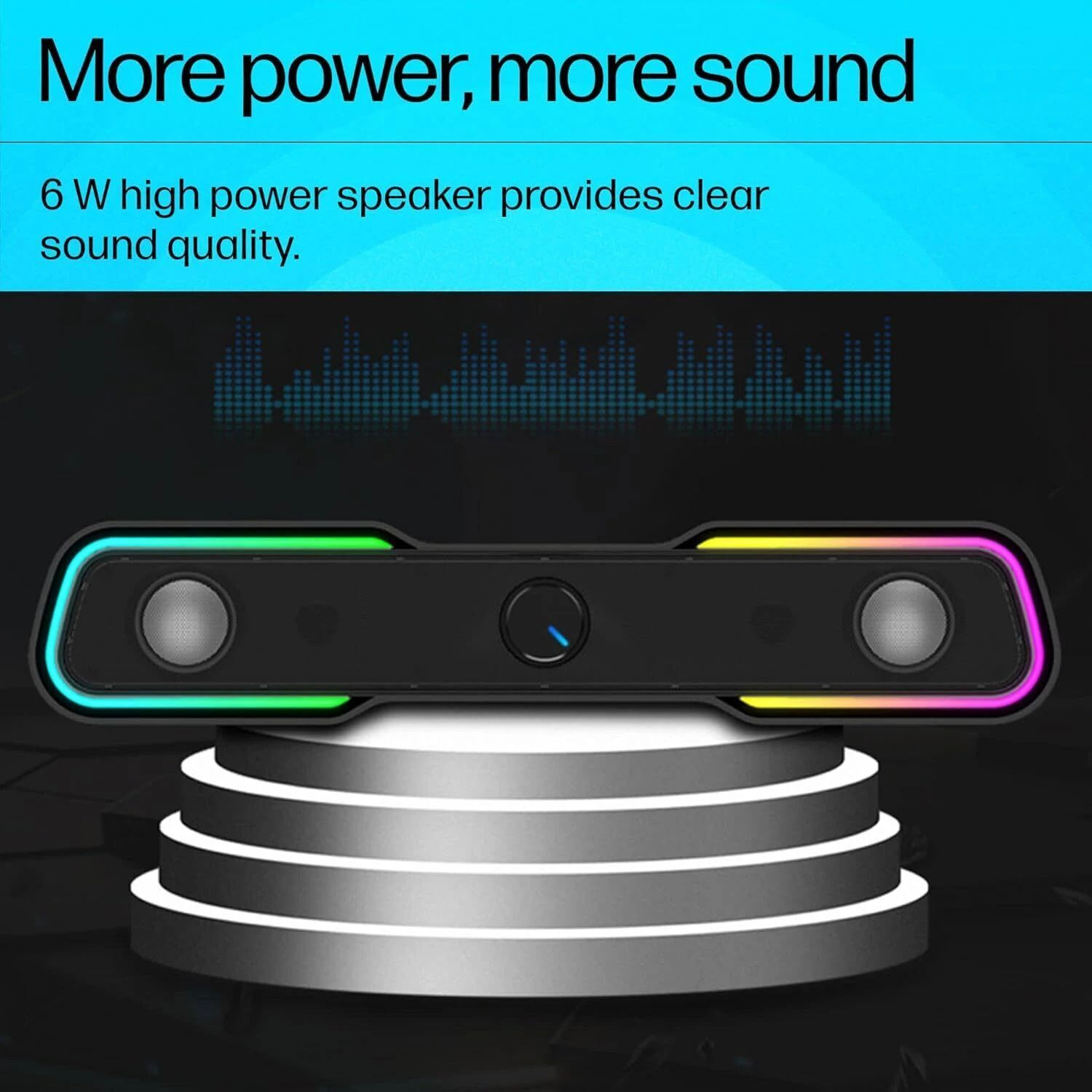 Image of HP DHE-6002 4 W Soundbar (Black, 2.0 Channel)