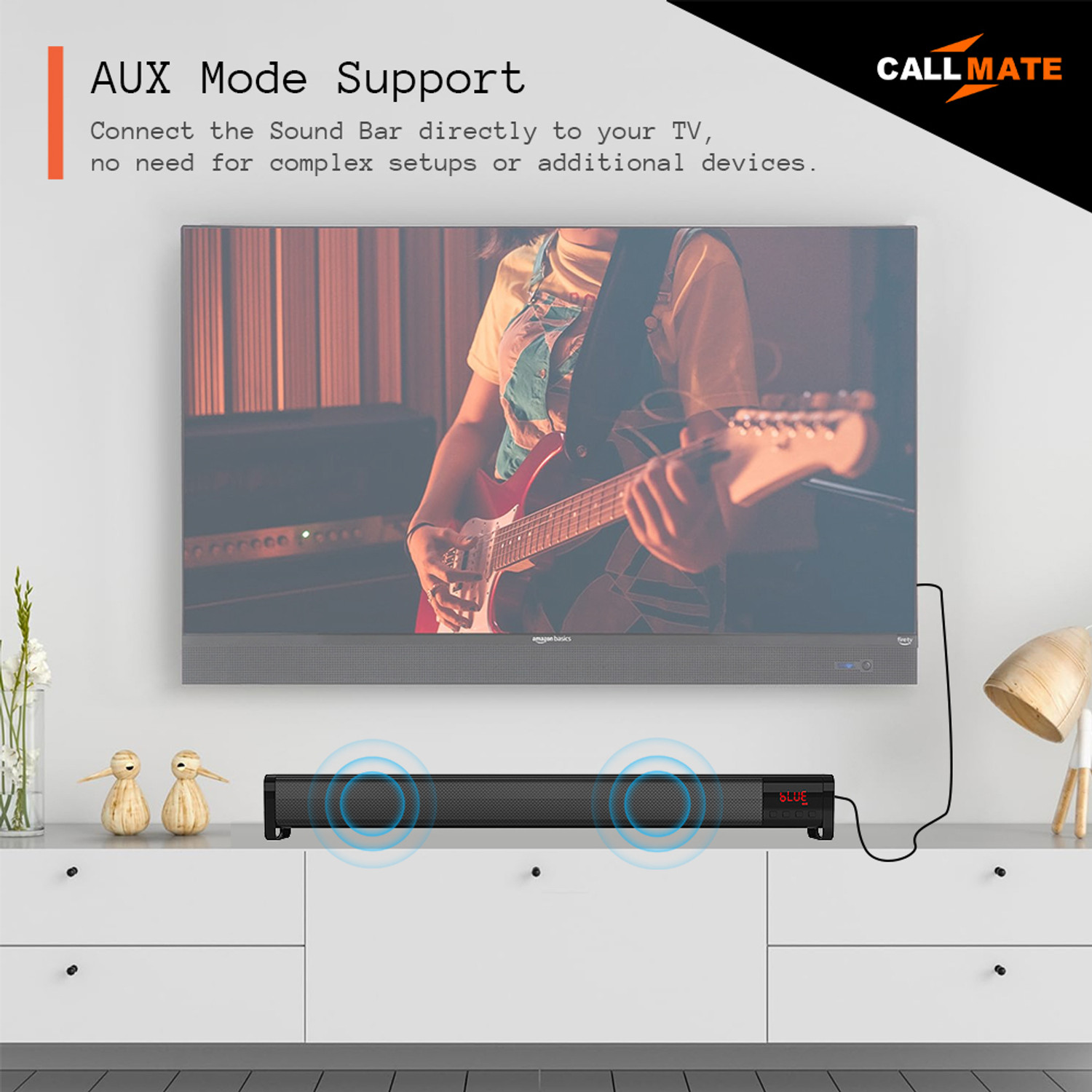Image of Callmate EchoBass With In-Built 2 Subwoofers and Speaker 20 W Bluetooth Soundbar (Black, 5.2 Channel)