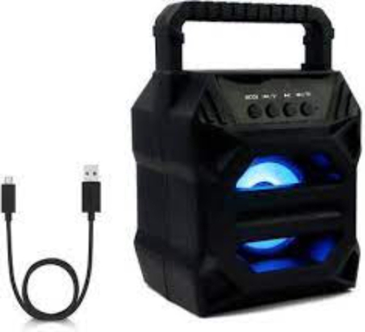 Image of RD B-370 (8 inch Woofer) Portable Multimedia Speaker with Wireless Mic for Karaoke 30 W Bluetooth Tower Speaker (Black, Mono Channel)