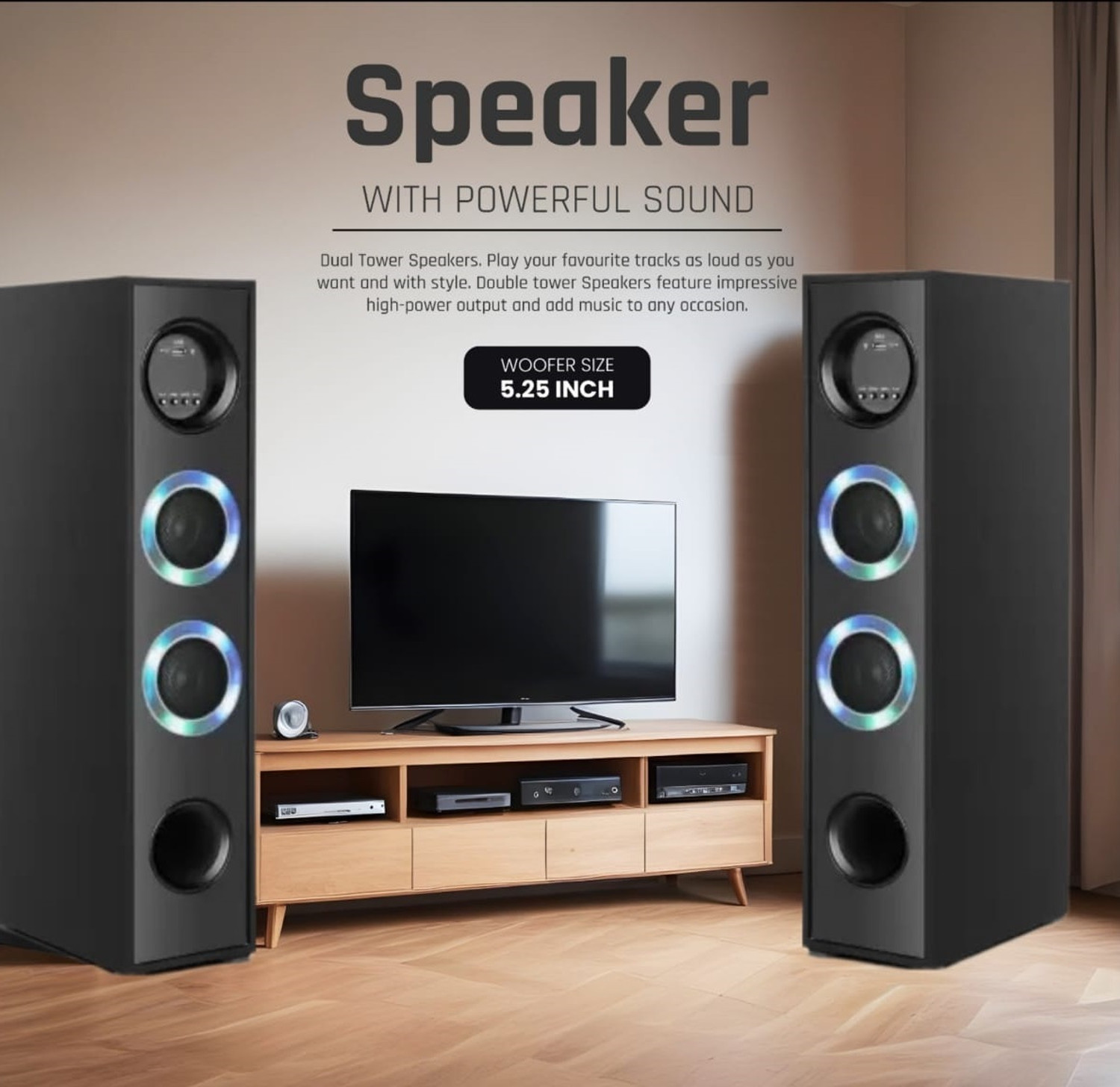 Image of Callmate EchoBass With In-Built 2 Subwoofers and Speaker 20 W Bluetooth Soundbar (Black, 5.2 Channel)