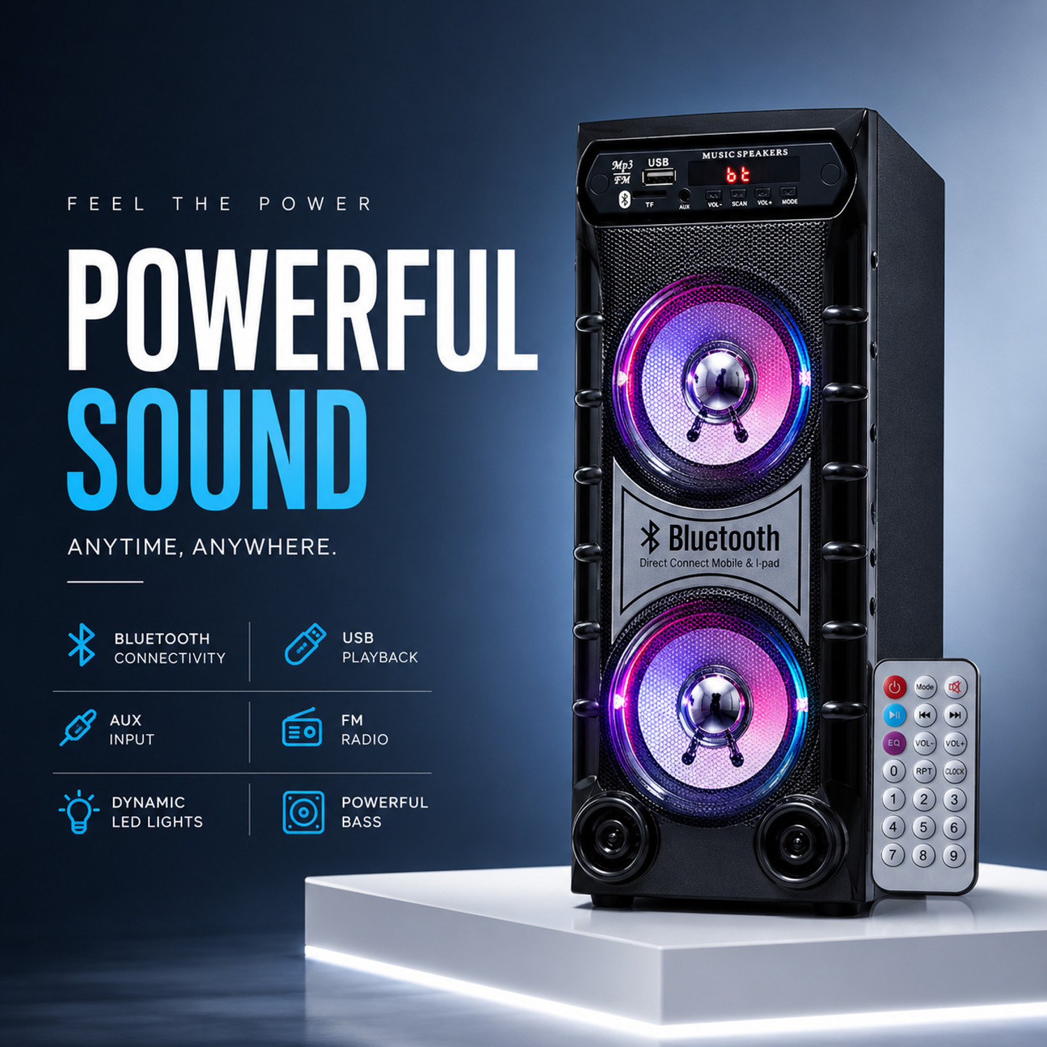 Buy BTX9 1008 10W Bluetooth Tower Speaker - Image 1