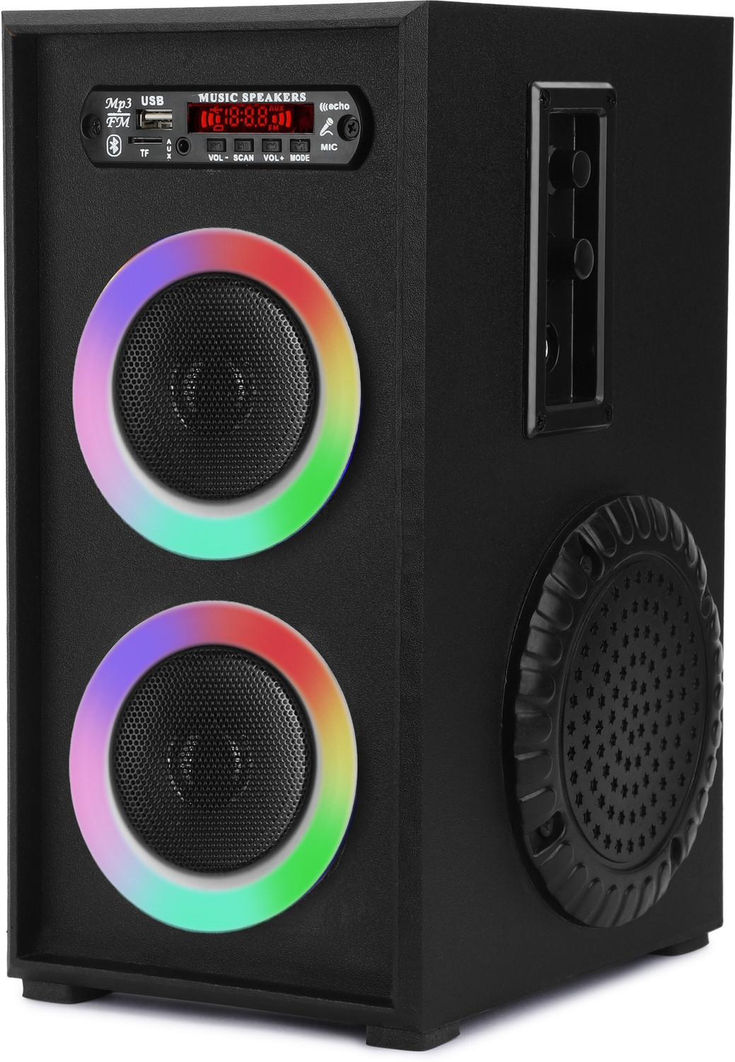 Image of RD B-370 (8 inch Woofer) Portable Multimedia Speaker with Wireless Mic for Karaoke 30 W Bluetooth Tower Speaker (Black, Mono Channel)