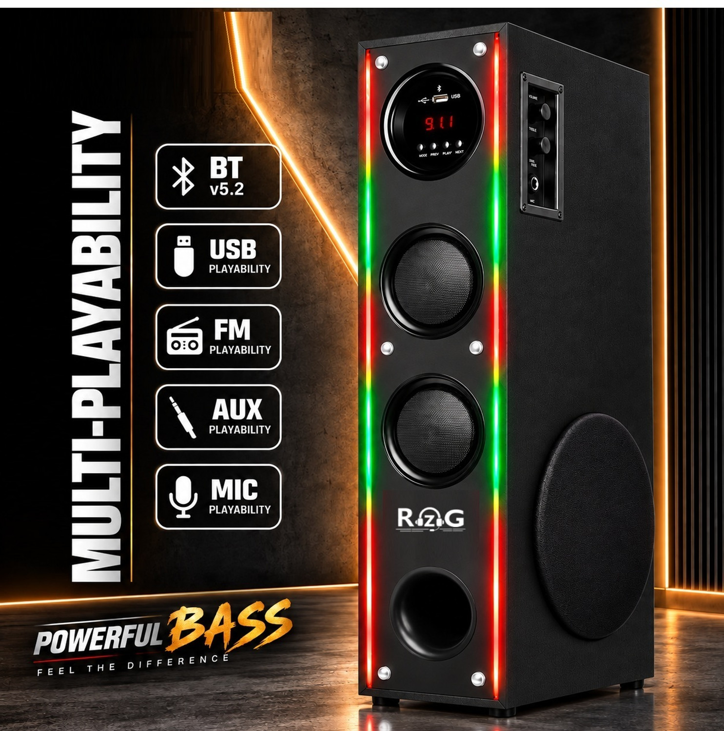 Sendily Q-20 DJ Music System Tower Speaker - Image 1