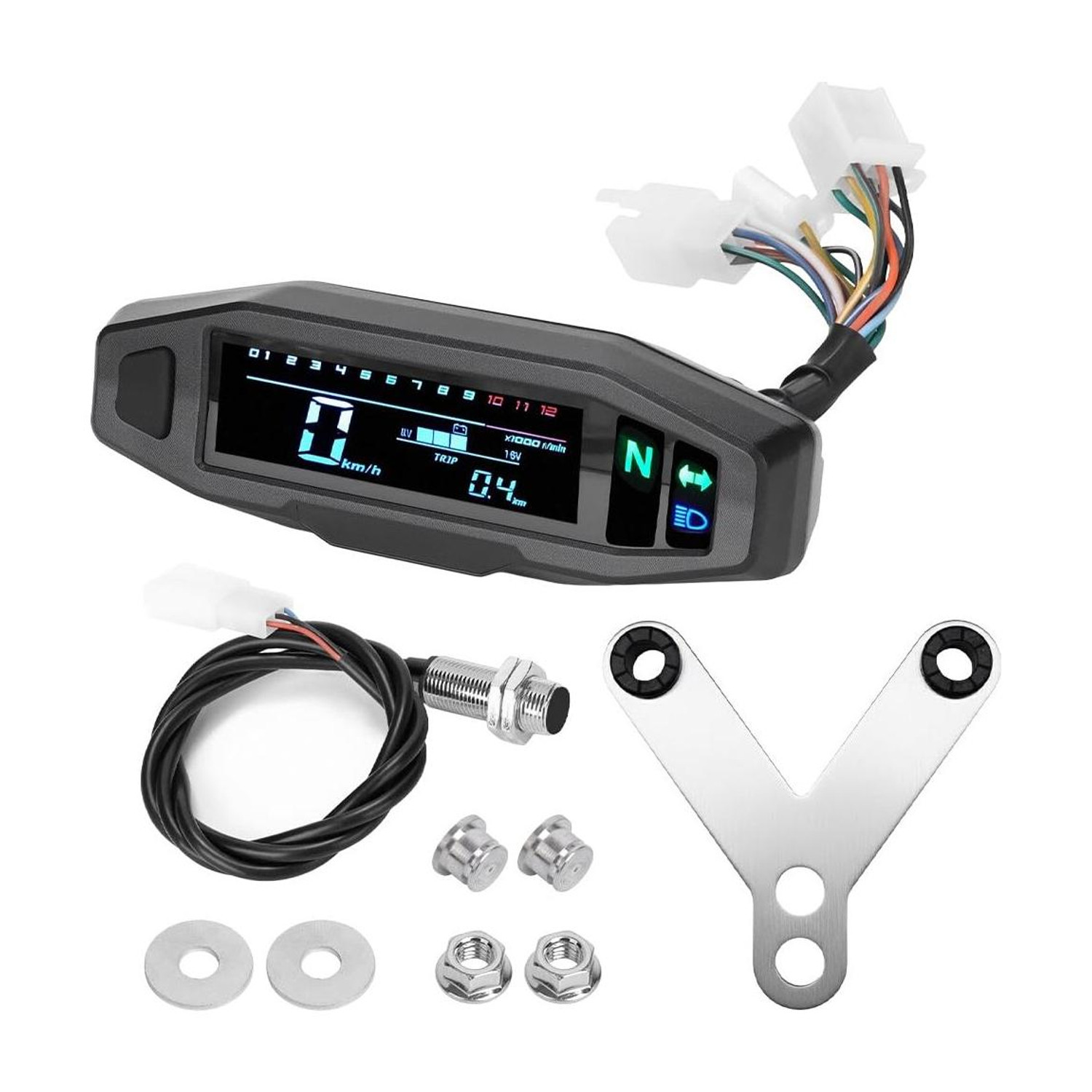 Image of speedmet Speedometer Can Type Fast F2F /F2B /F3 /F4 | Digital Speedfor EV Two-Wheelers Digital Speedometer (Universal For Bike F3)