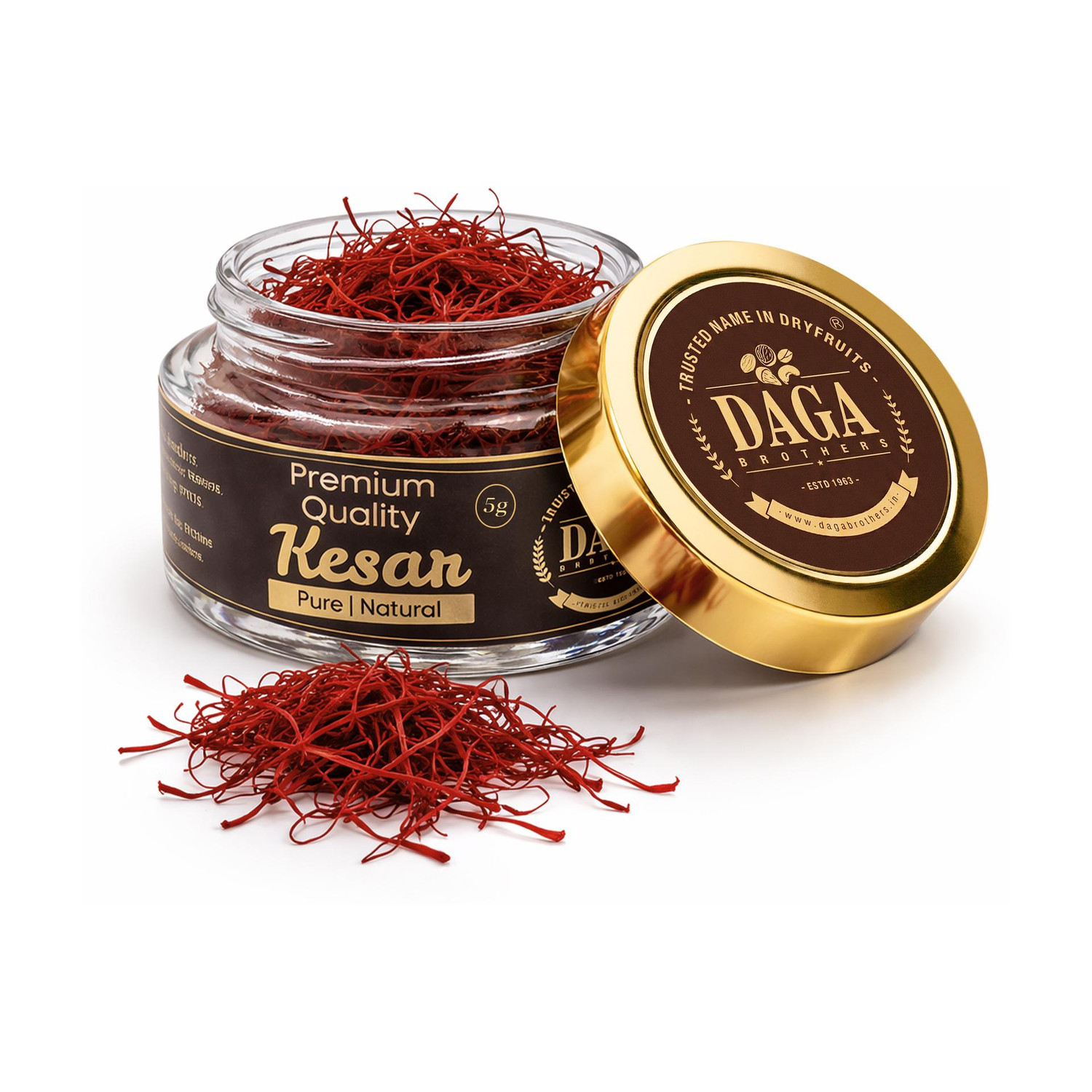 Image of Homeda Kesar Saffron Original 10g, Pure Kashmiri Kumkuma Puvvu, Kungumapoo, Grade A (10 x 1 g)