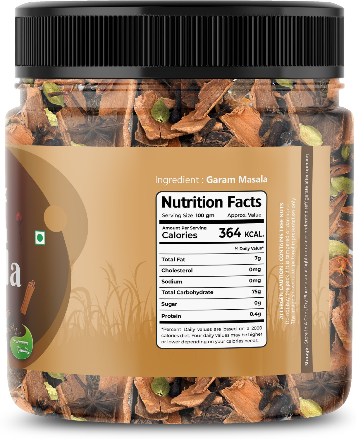 Image of HARIYAM Premium Whole Gram Masala | Mix of 13 Spices | Sabut Garam Masala | (200 g)