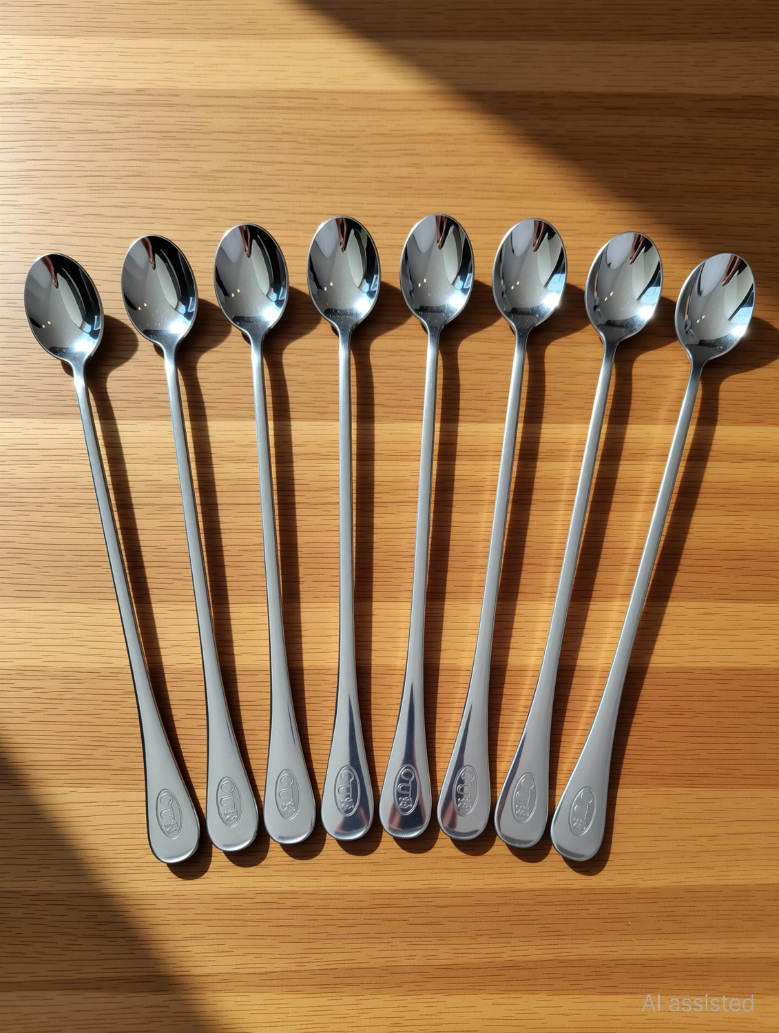Image of krishnaa enterprises Black fork Stainless Steel Salad Spoon Set (Pack of 6)