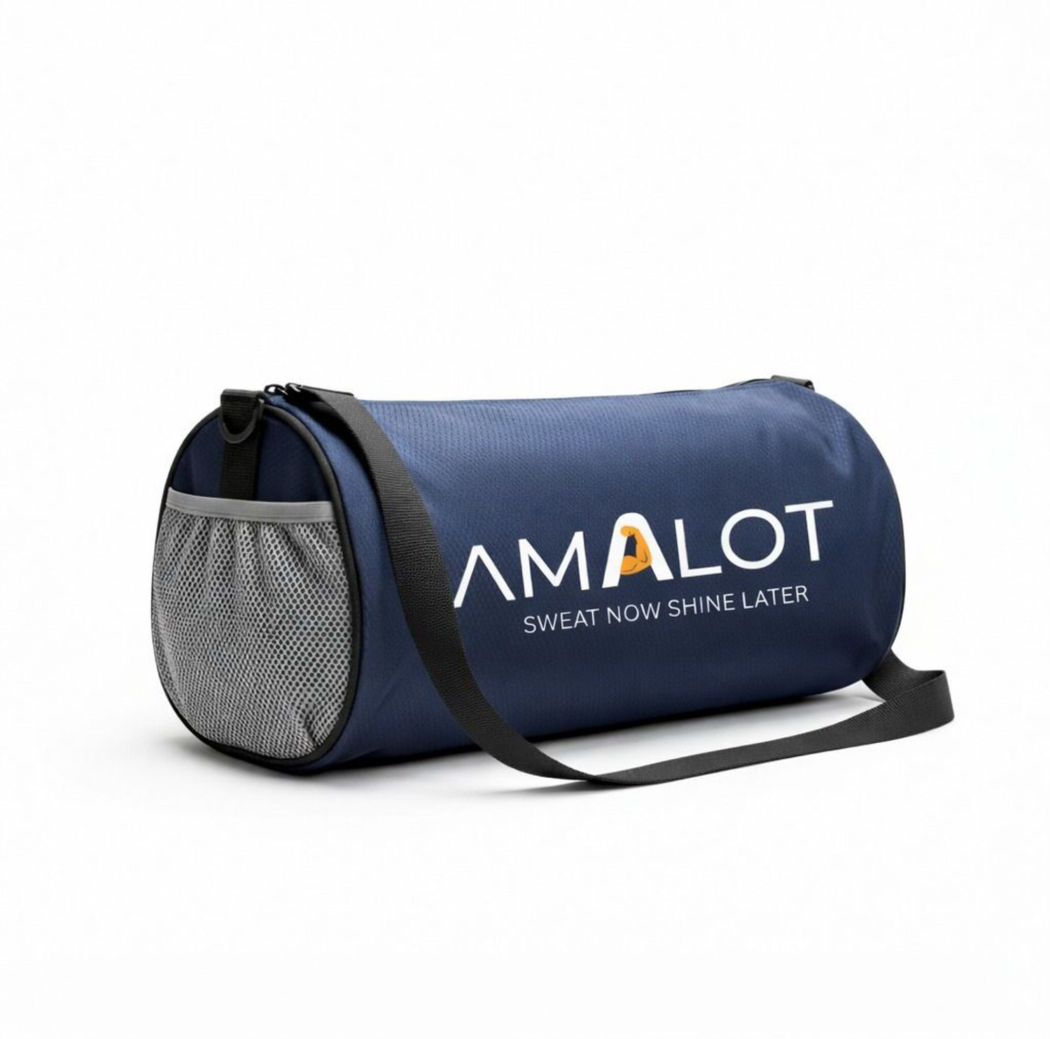 Image of WILD SHAPE Heavy Gym Bag with Bartacked Load Points & Tough Stitches - Lightweight Duffle (Black, Kit Bag)