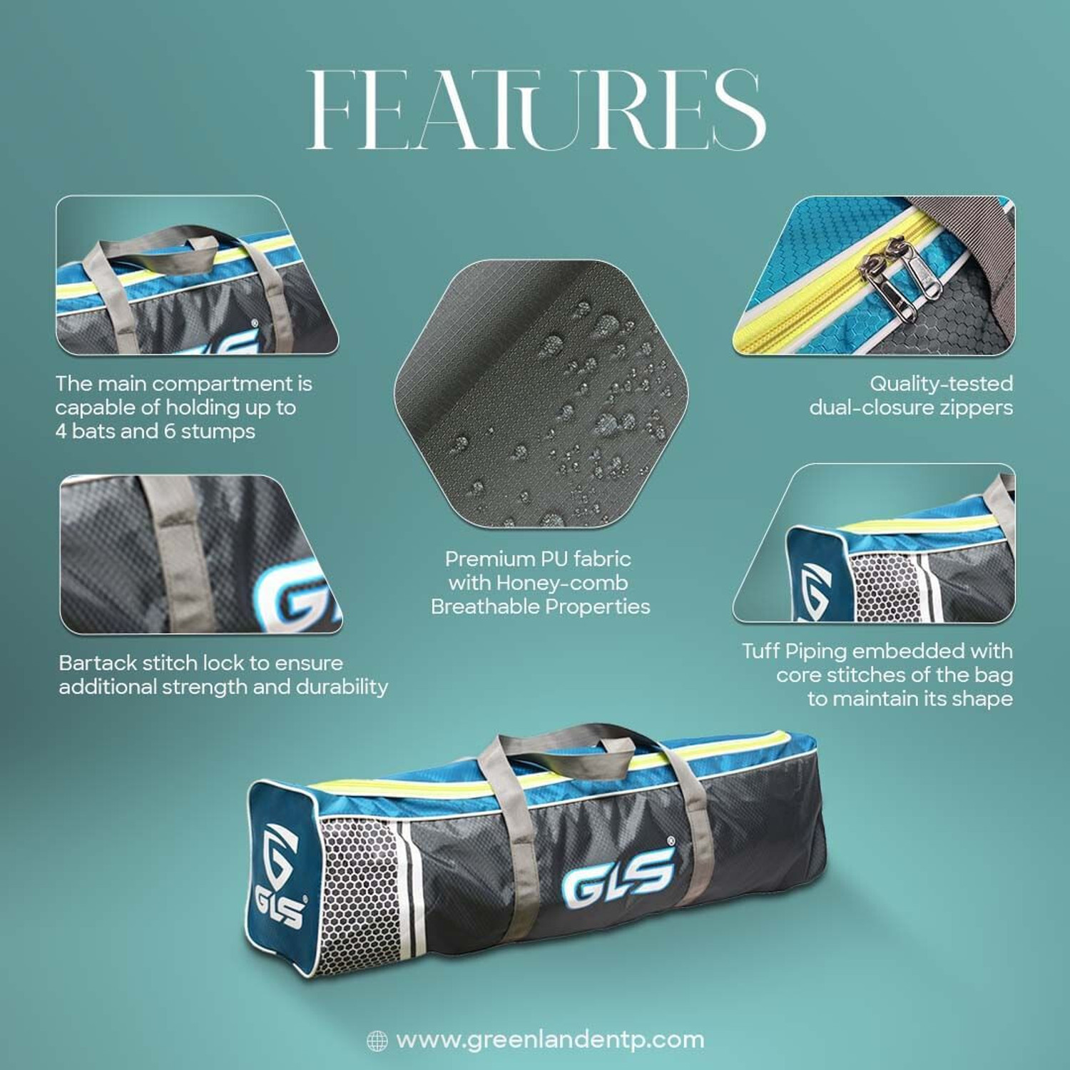 Image of GLS MINI TEAM CRICKET BAG (COLOR MAY VERY) (Multicolor, Kit Bag)