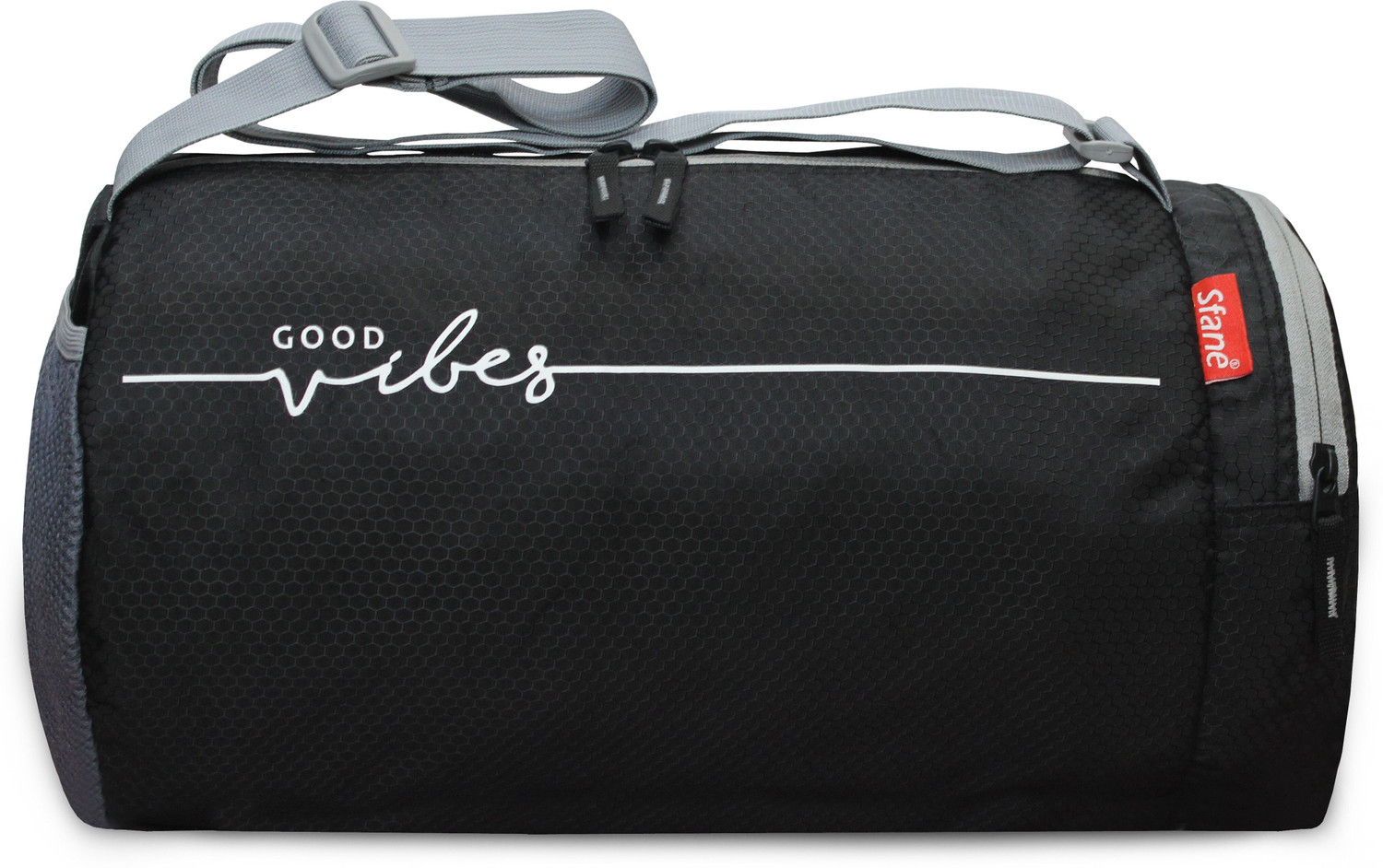 Image of Sfane Men & Women Good Vibes Black Gym Bags , Sports Duffle Bag. (Black, Kit Bag)