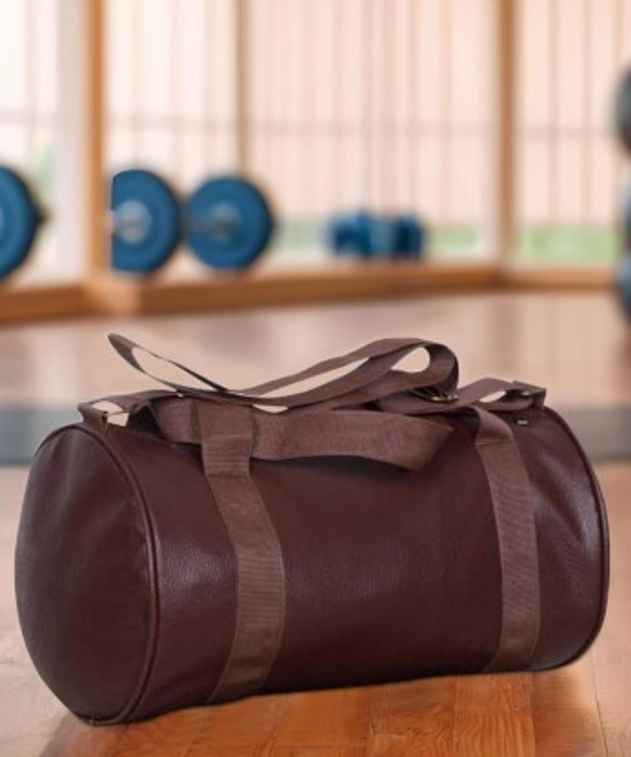 Image of WILD SHAPE Heavy Gym Bag with Bartacked Load Points & Tough Stitches - Lightweight Duffle (Black, Kit Bag)