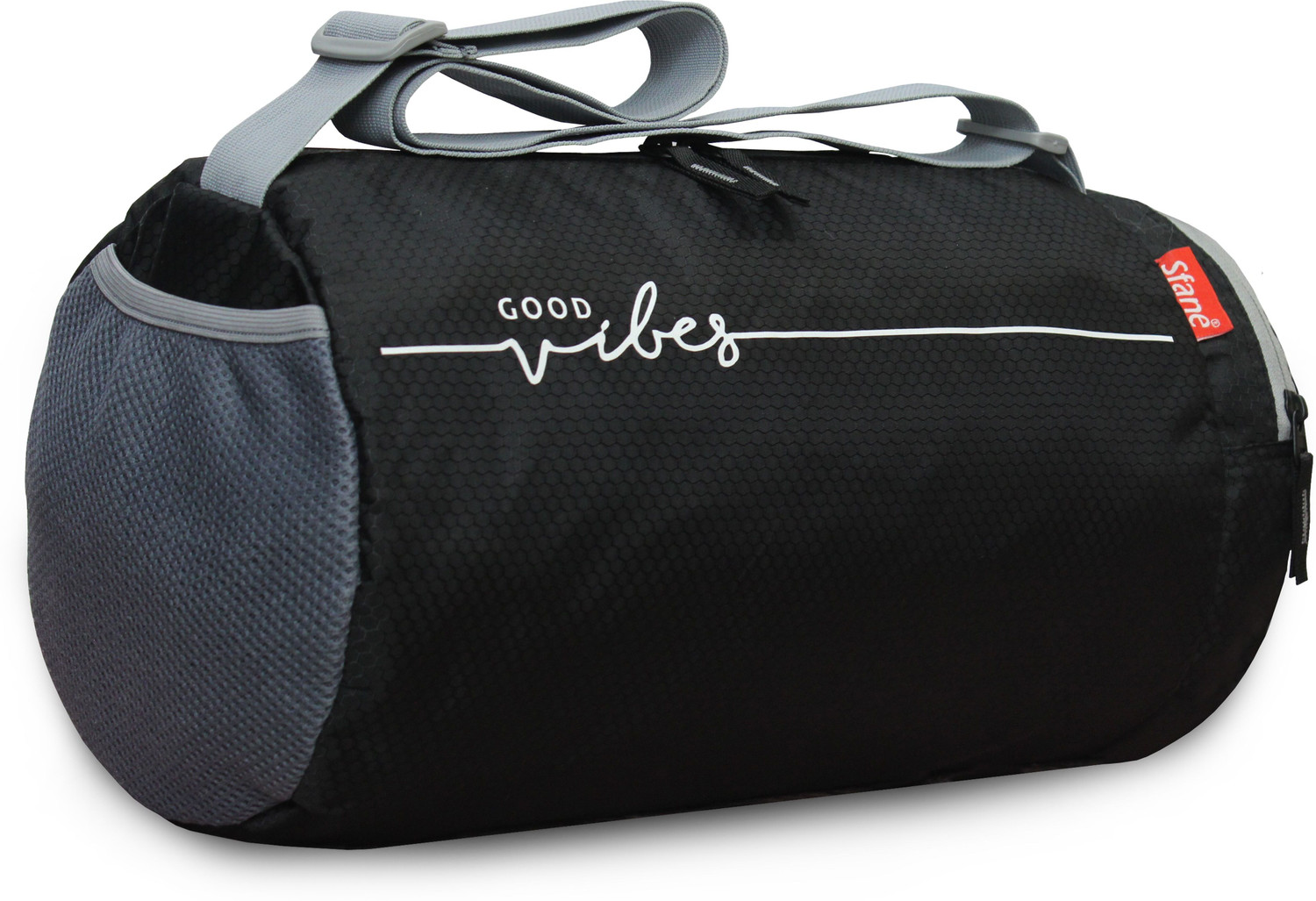Image of Sfane Men & Women Good Vibes Black Gym Bags , Sports Duffle Bag. (Black, Kit Bag)