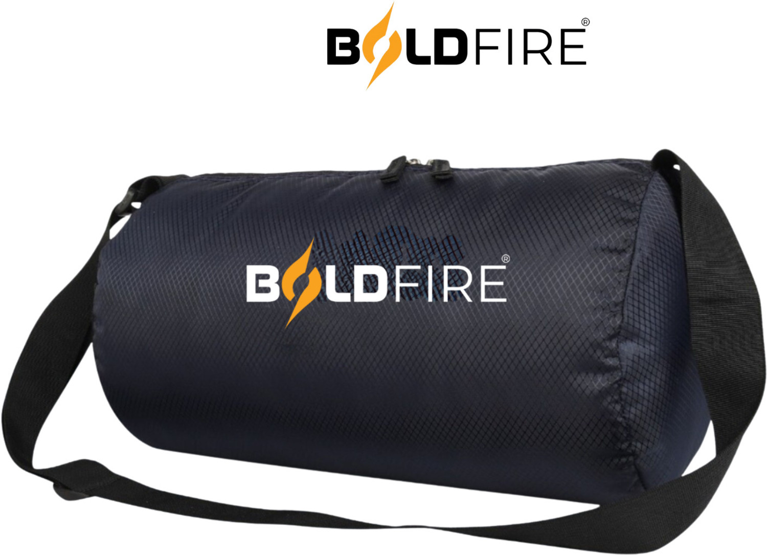 Image of WILD SHAPE Heavy Gym Bag with Bartacked Load Points & Tough Stitches - Lightweight Duffle (Black, Kit Bag)