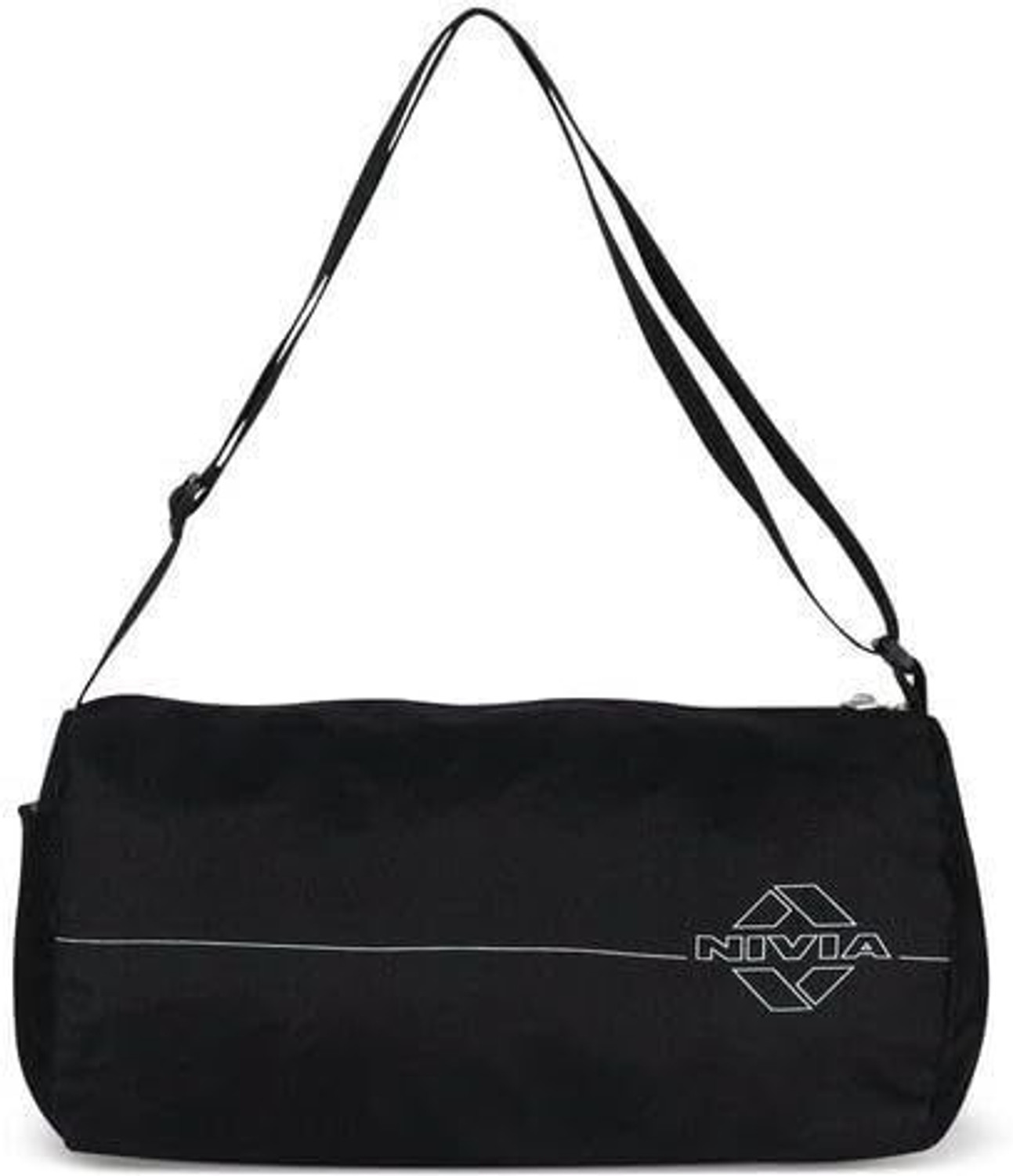 Image of WILD SHAPE Heavy Gym Bag with Bartacked Load Points & Tough Stitches - Lightweight Duffle (Black, Kit Bag)