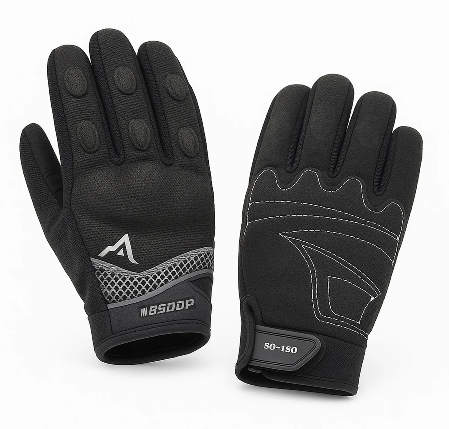 Image of aksmit Full Finger Touch Screen Gloves With Reflective (Size : XL ) Riding Gloves (Black)