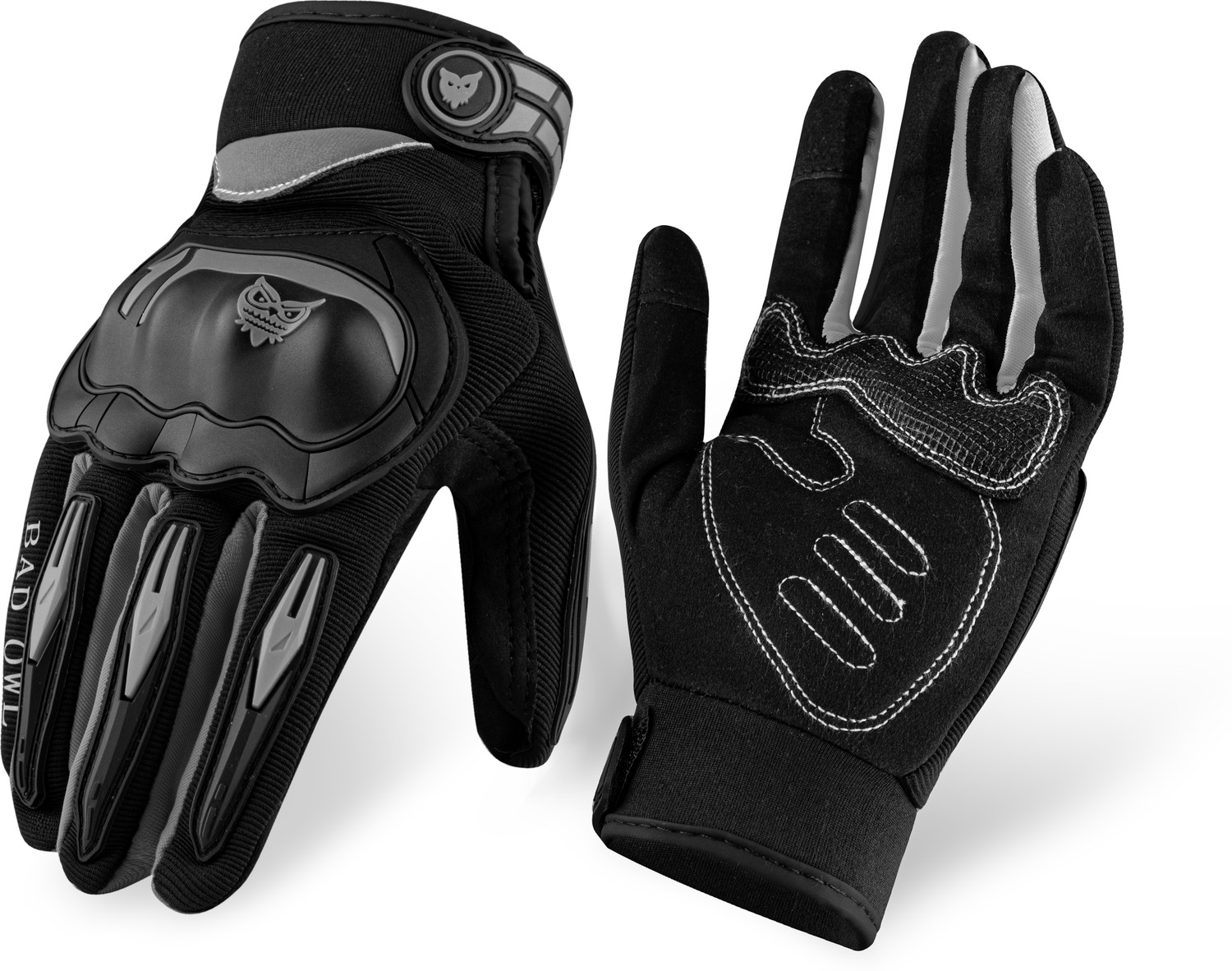 Image of aksmit Full Finger Touch Screen Gloves With Reflective (Size : XL ) Riding Gloves (Black)
