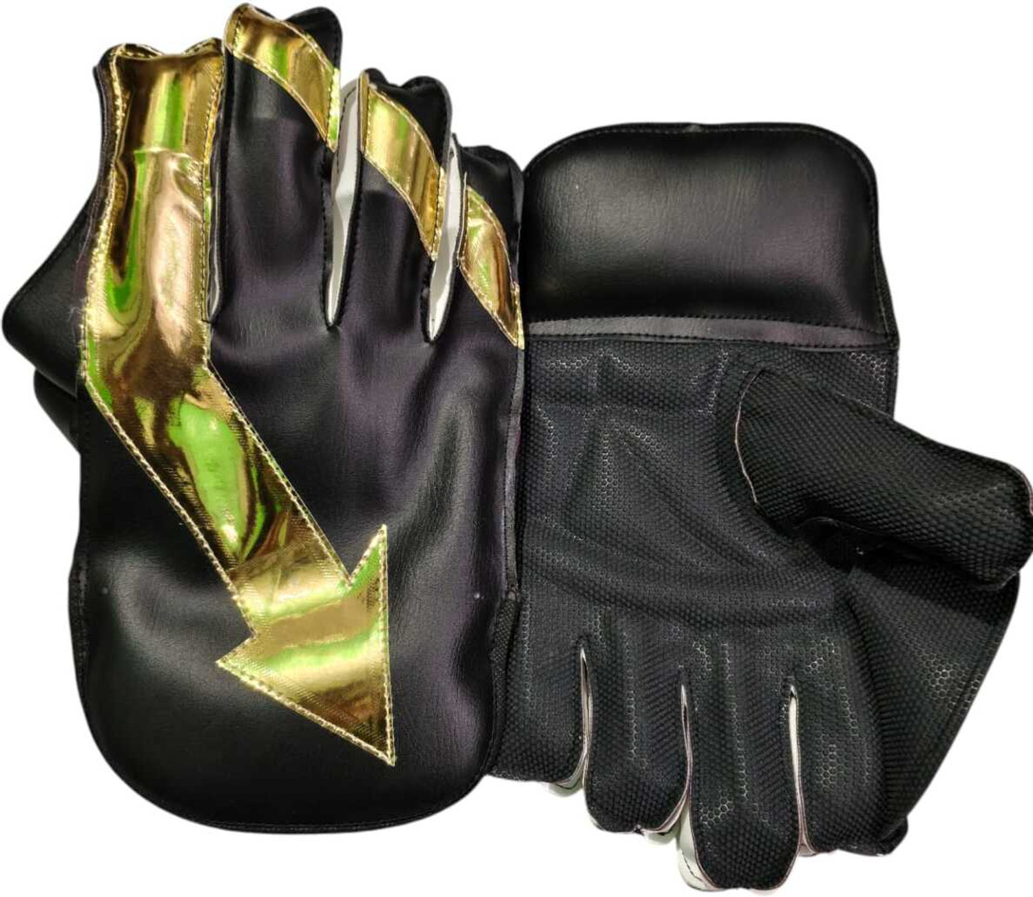 Image of AZAD SPORTS GALLERY ARMY WICKET KEEPER GLOVES WITH INNER GLOVES, DURABLE MATERIALS & OCTOPUS RUBBER Wicket Keeping Gloves (Blue)