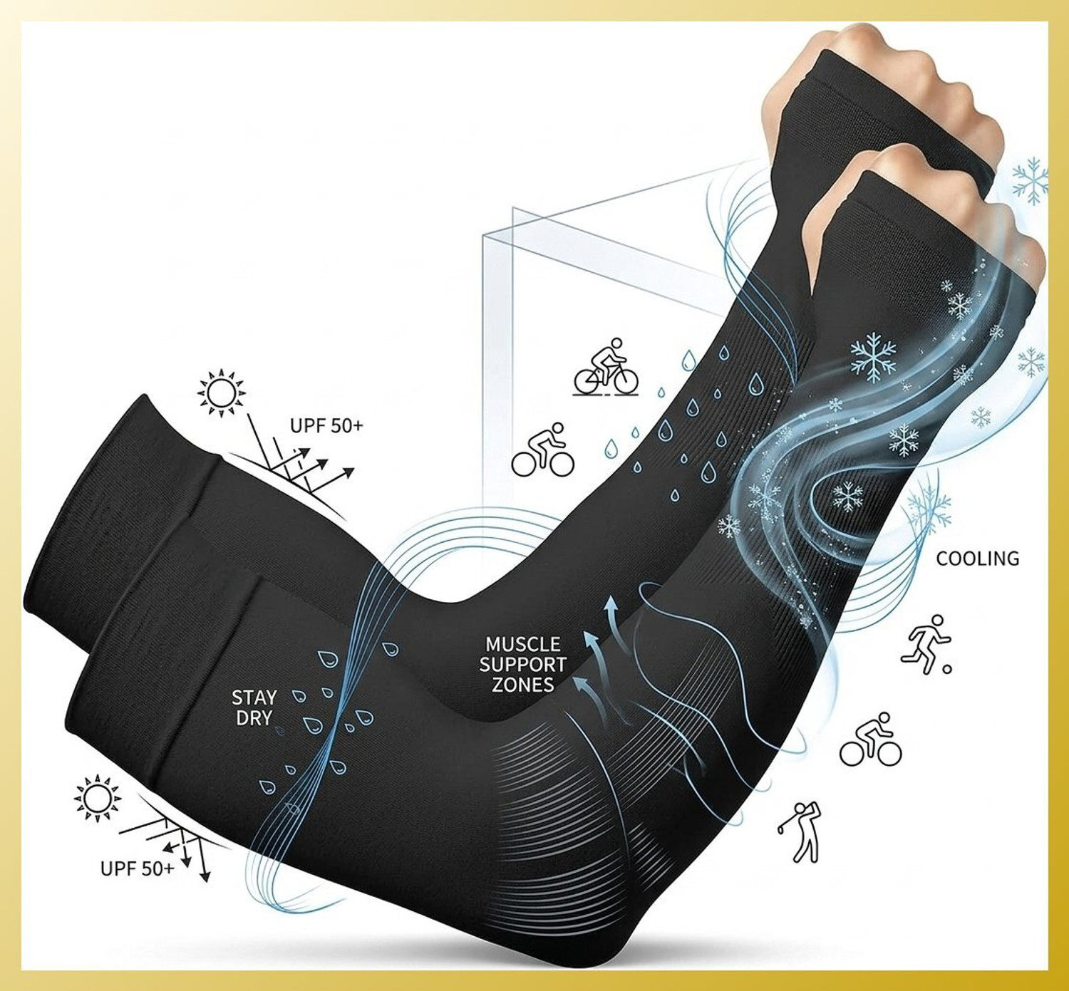VINAYAK Comfortable Fingerless Arm Sleeves - Image 6